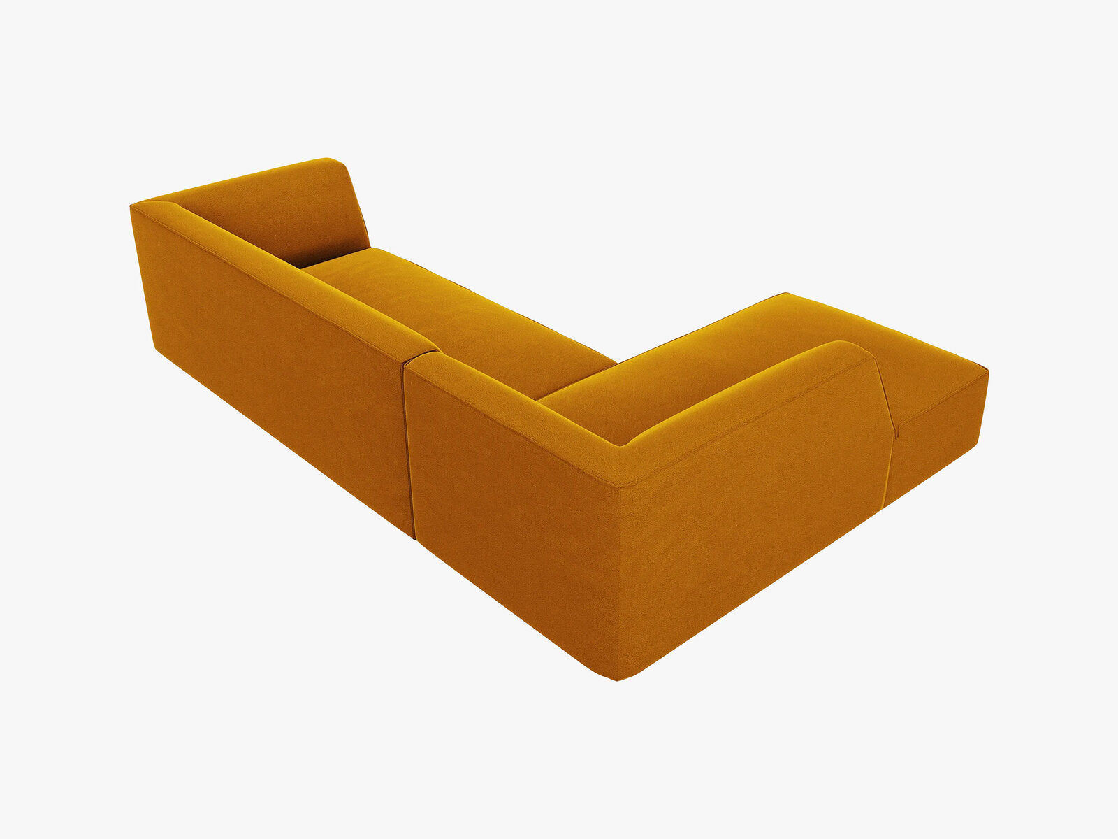 Micadoni 4-Sitzer Modular Sofa Ruby Links Samt Salvador Gelb