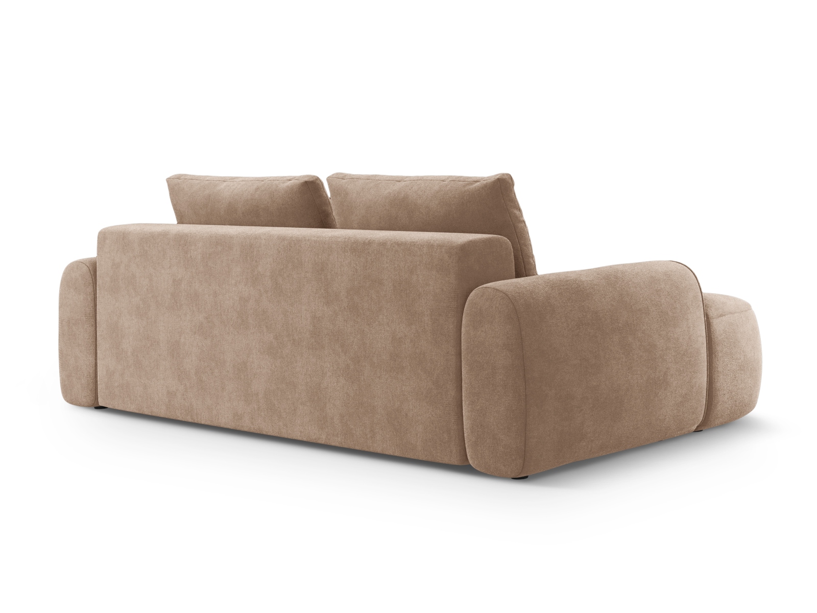 Cosmopolitan Design Schlafsofa Linz 4-Sitzer mit Bettkasten Samt Vogue Dunkelbeige