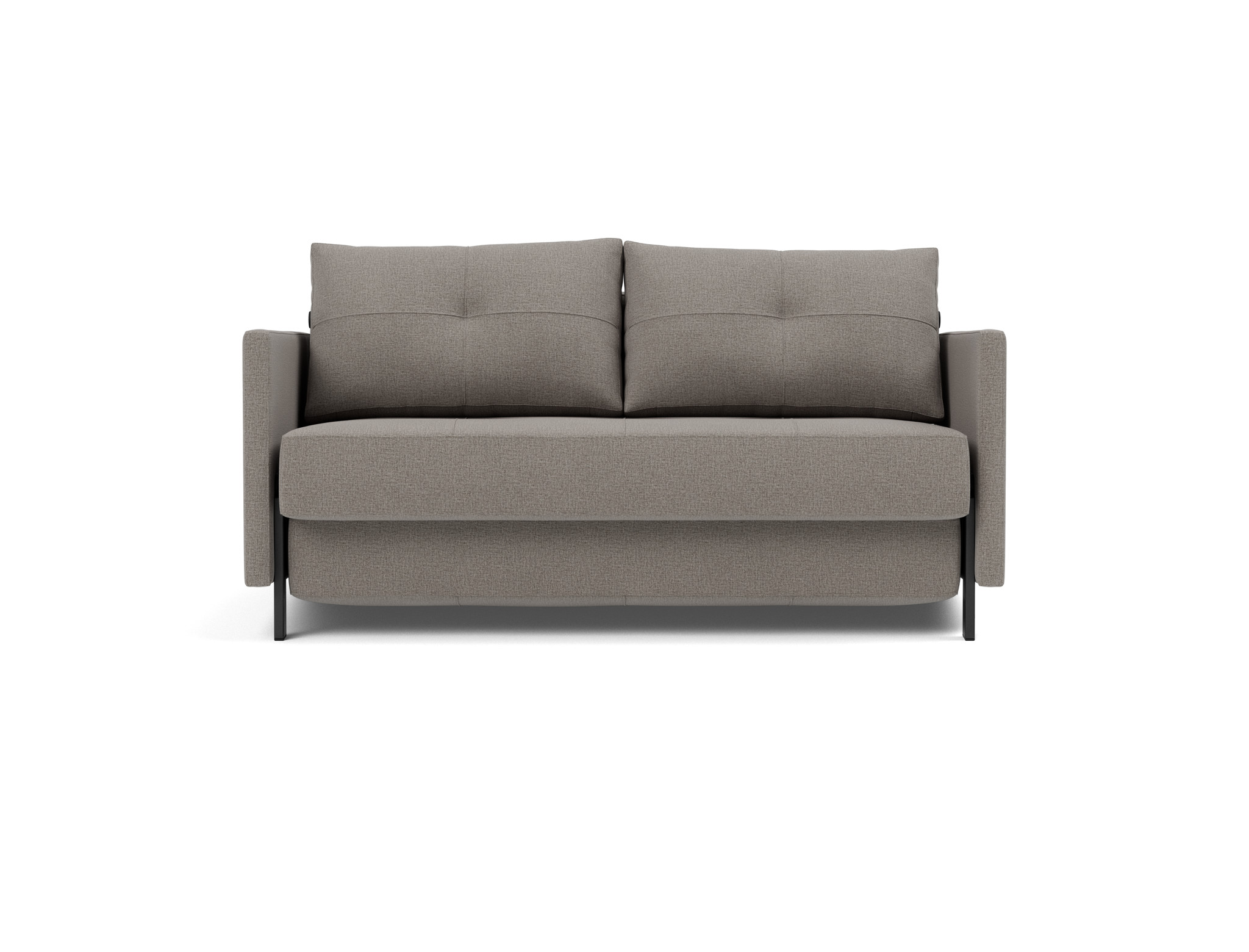 Schlafsofa Cubed mit Armlehnen 140 Flachgewebe Mixed Dance 521-Grey