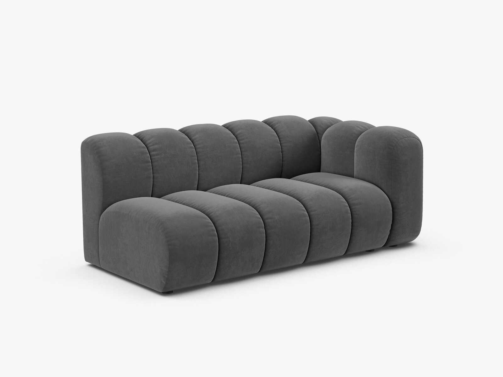 Micadoni Modul Lupine 3-Sitzer Samt Venus Grau Rechts