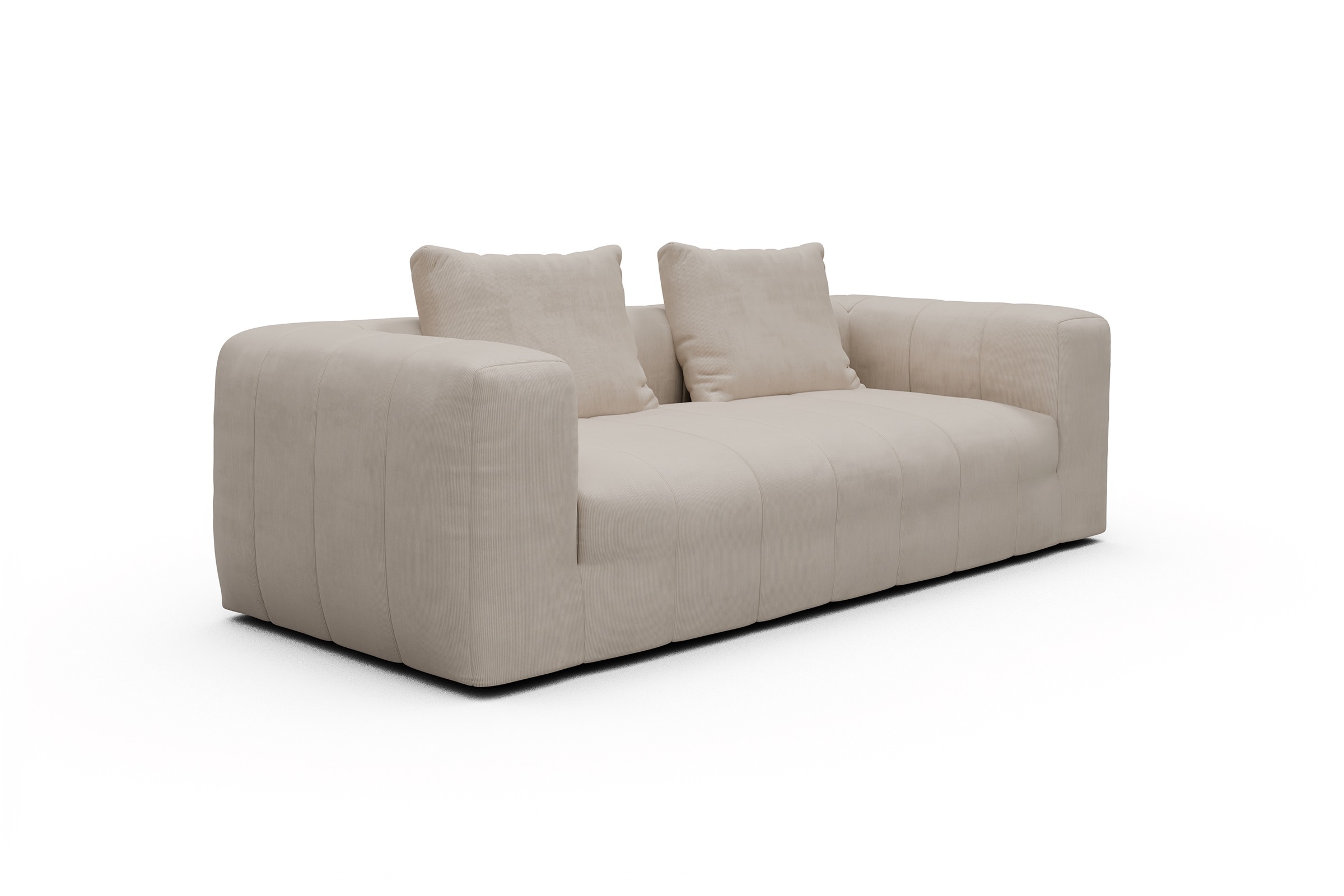 Sofa Hugo 3-Sitzer Cordufine-Off-White