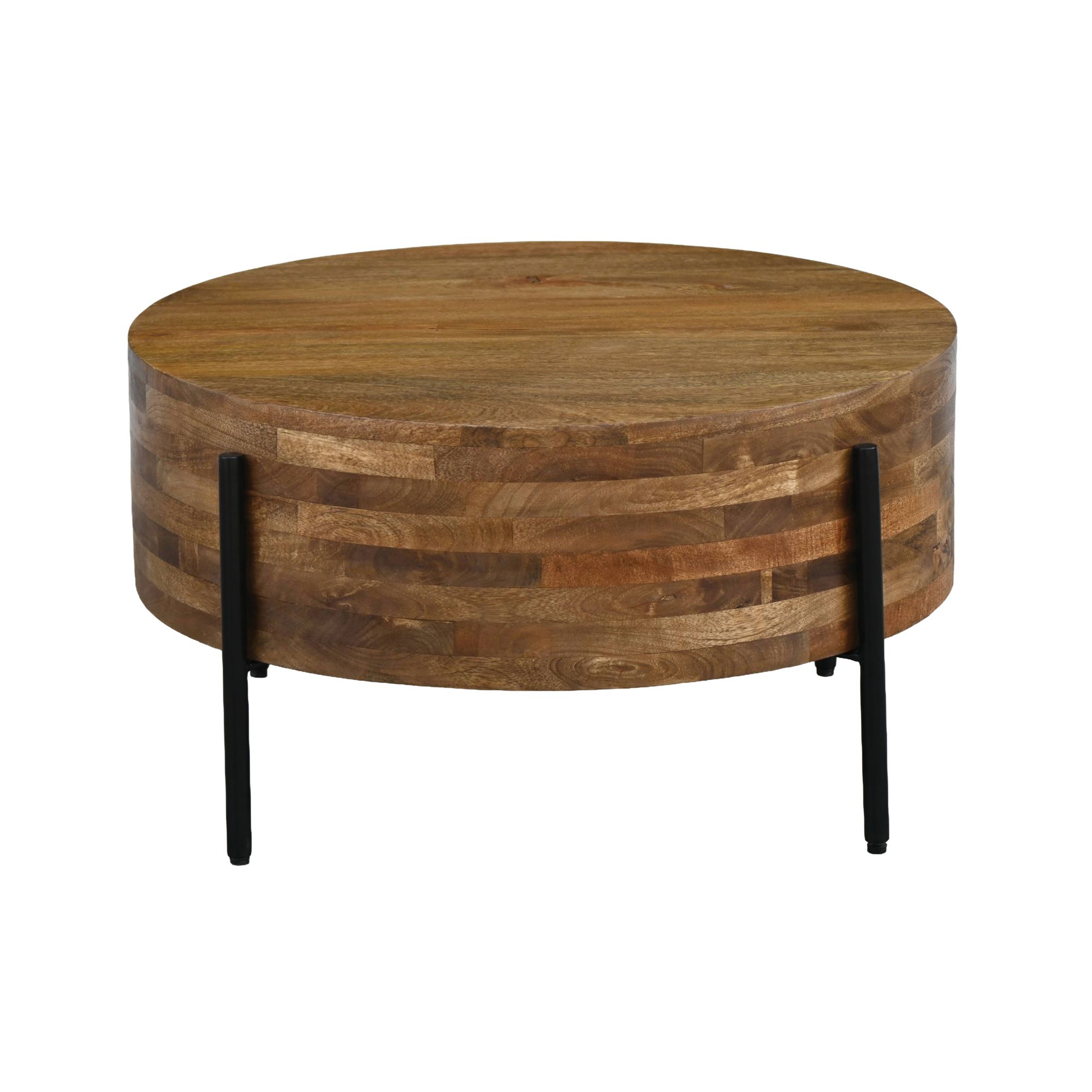 Couchtisch Stadlandet Massivholz Mango Ø 70 × H 36 cm