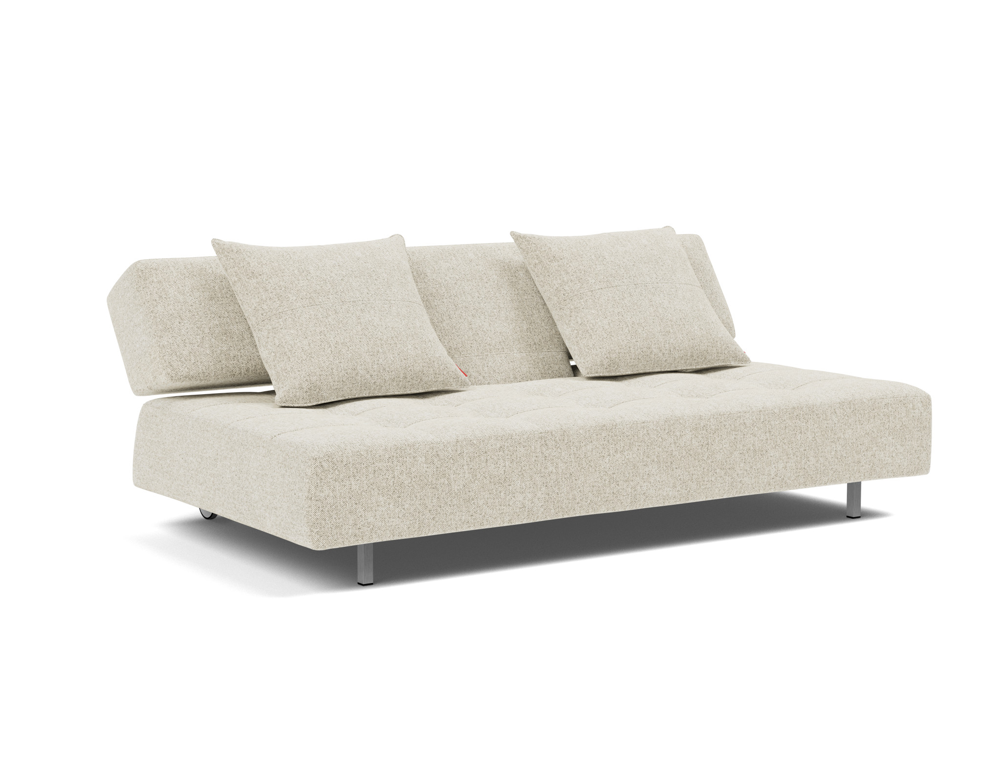 Schlafsofa Long Horn D.E.L. Strukturierter Stoff Taura 357-Off-White