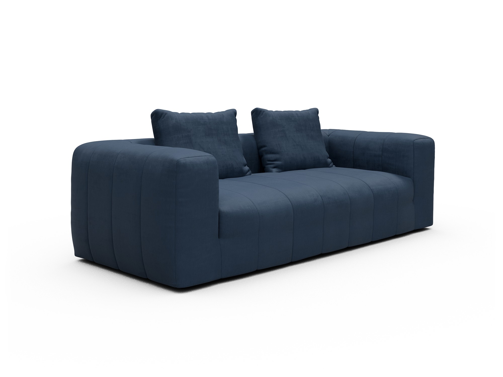 Hugo 3-Sitzer Cordufine-Royal-Blue moebelfaktor