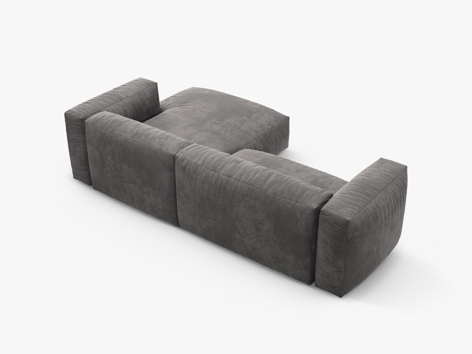 Micadoni Martina Ecksofa 4-Sitzer mit Schlaffunktion Rechts Samt Vogue Grau
