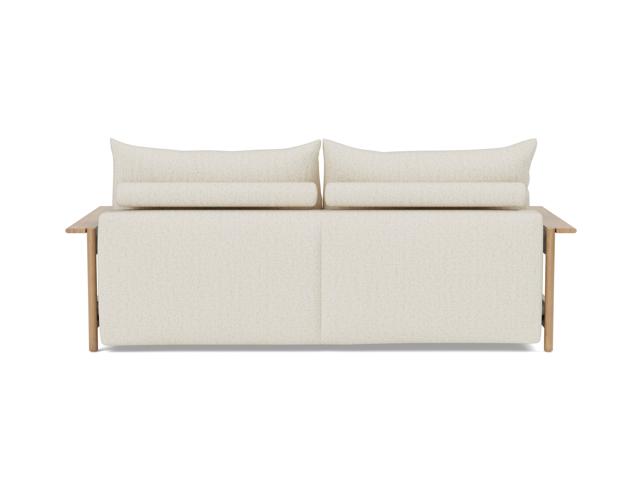 Schlafsofa Malloy Wood Boucle Skandi 531-Off-White
