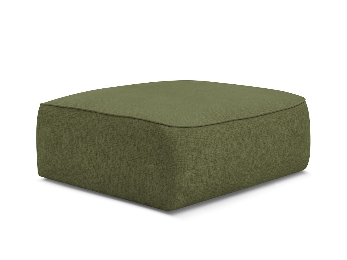 Bobochic Leopold Pouf Strukturstoff Dunkelgrün