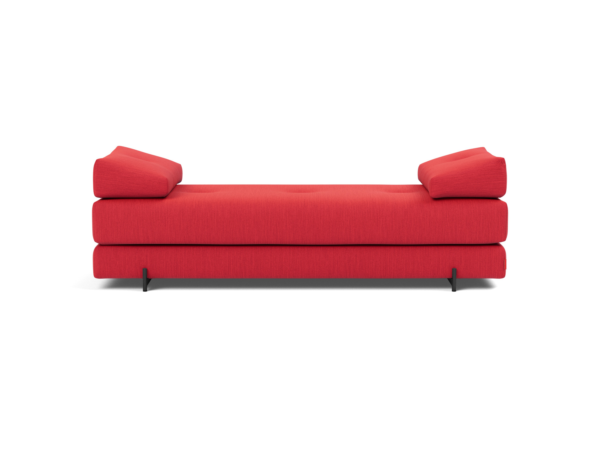 Tagesbett Sigmund Flachgewebe Elegance 511-Red Beine Indu schwarz