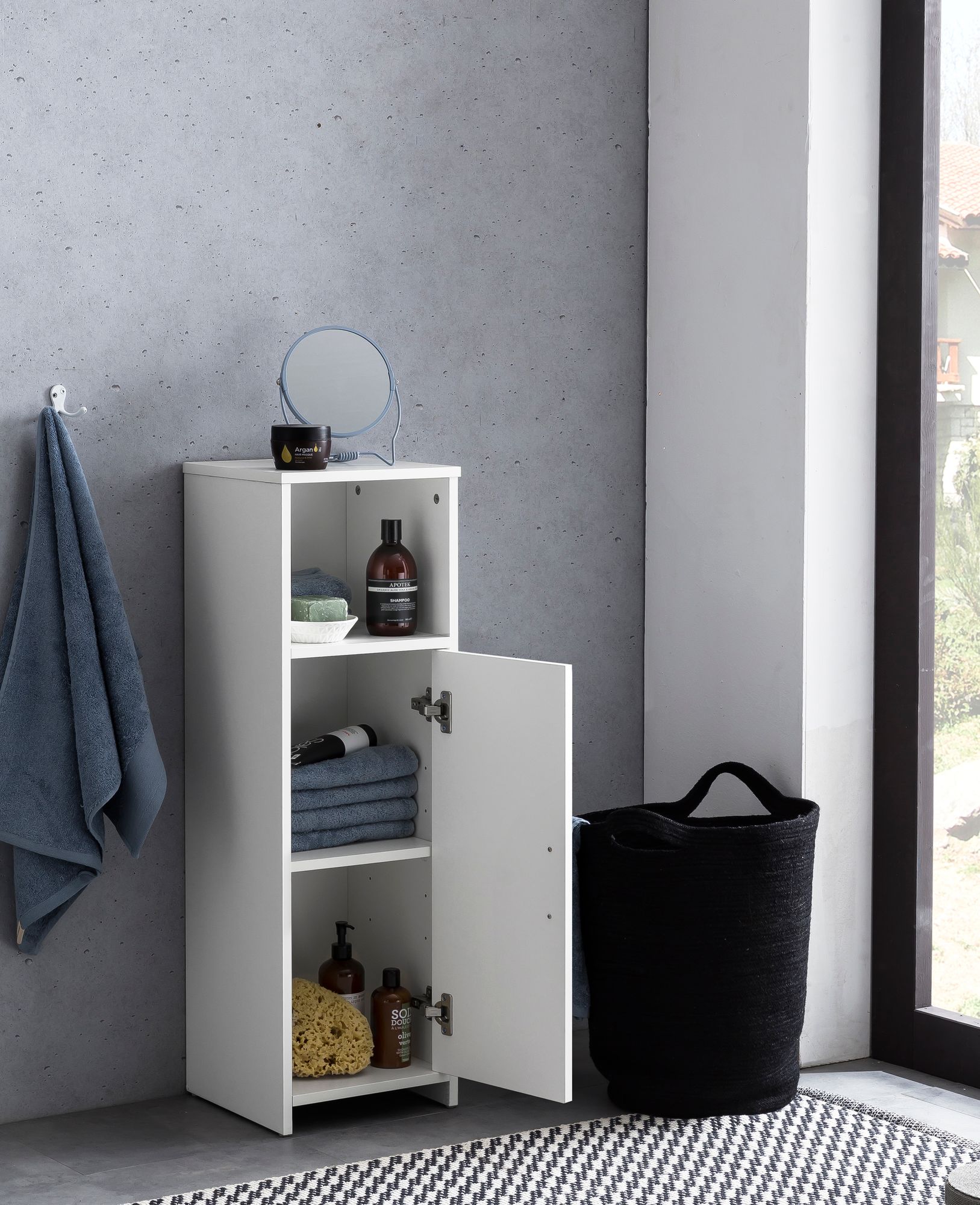 Unterschrank Hornum Weiß 30 × 30 × 95,5 cm