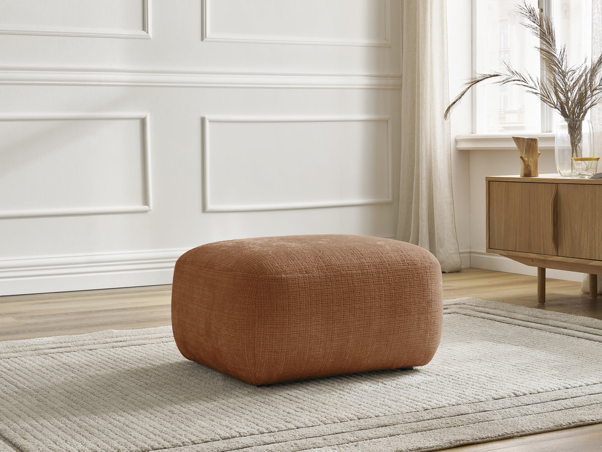 Bobochic Denise Pouf Strukturstoff Orange