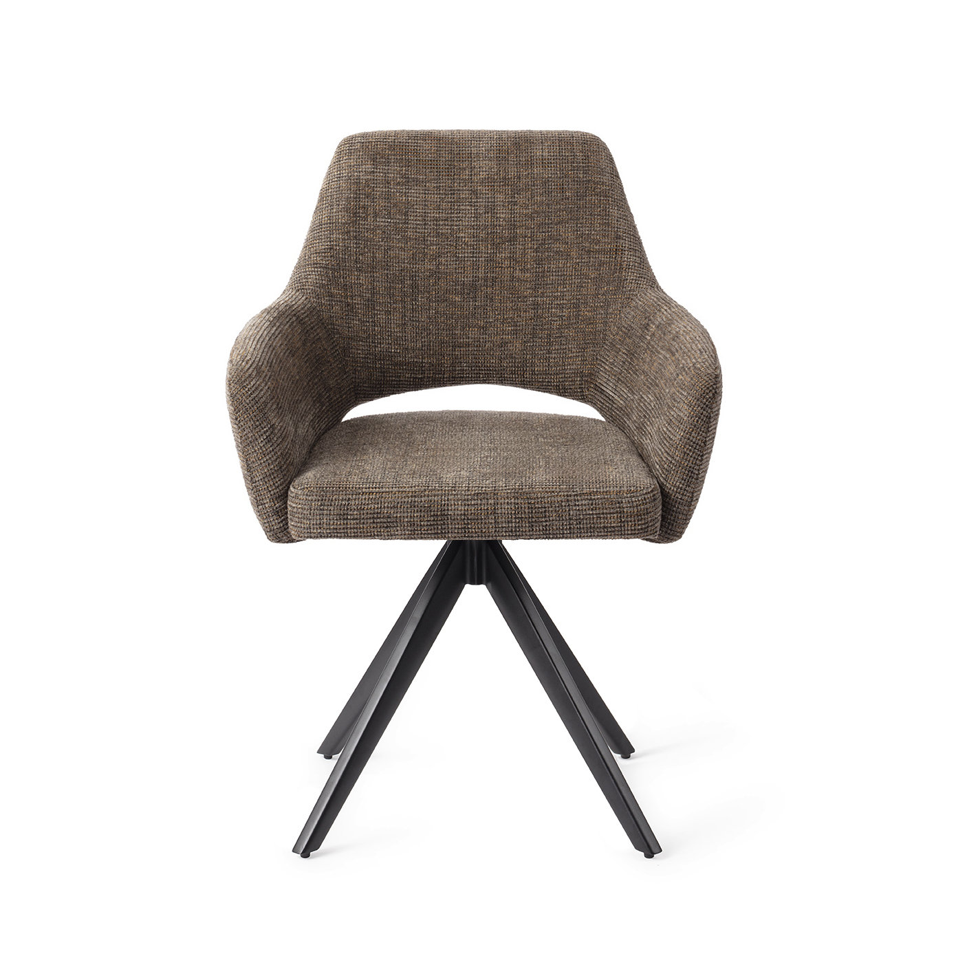 Jesper Home Esszimmerstuhl Yanai Checked Chestnut Turn Schwarz