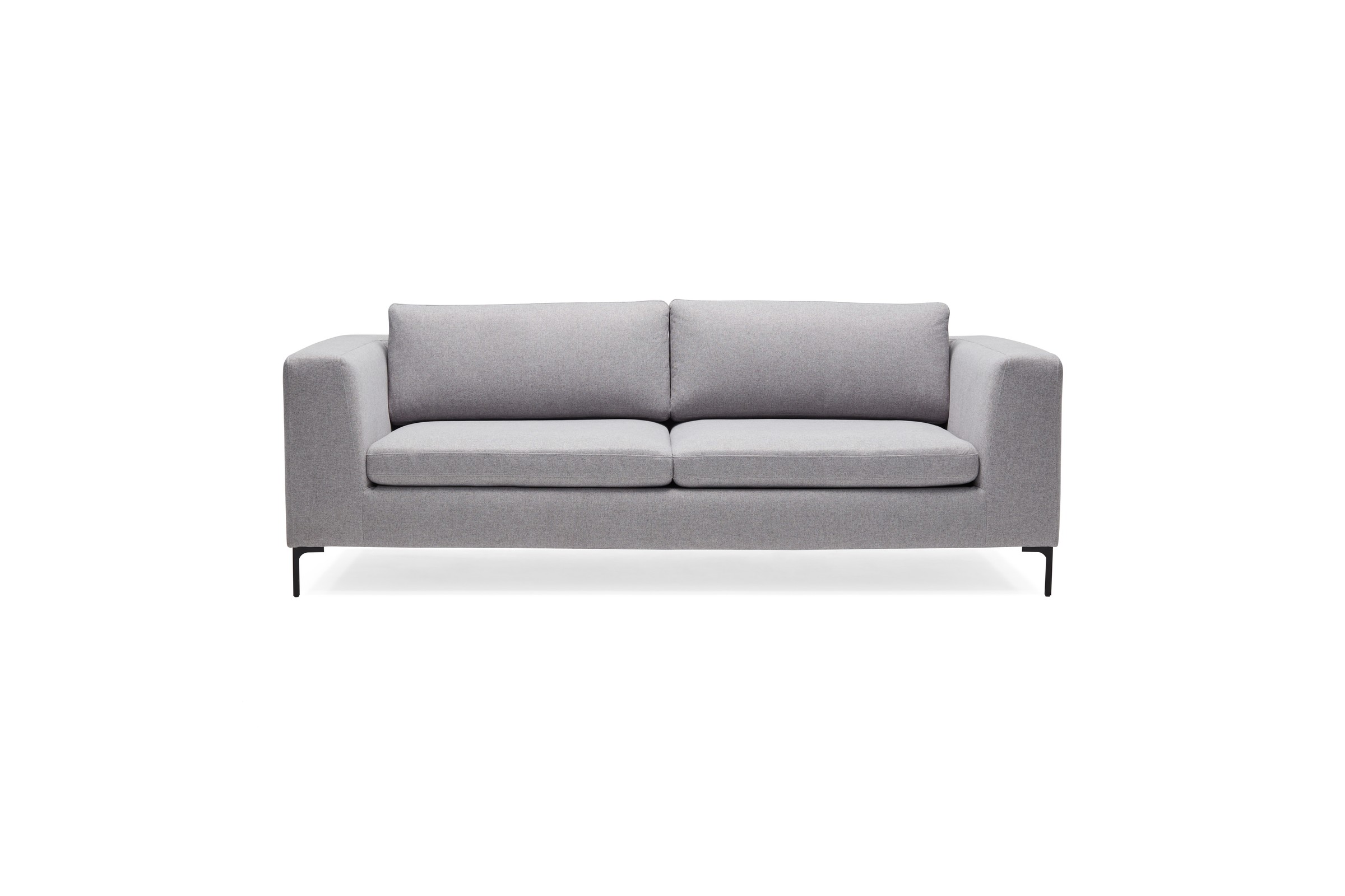 Sofa Theo 3-Sitzer Strukturierter Stoff Sama 336-Grey