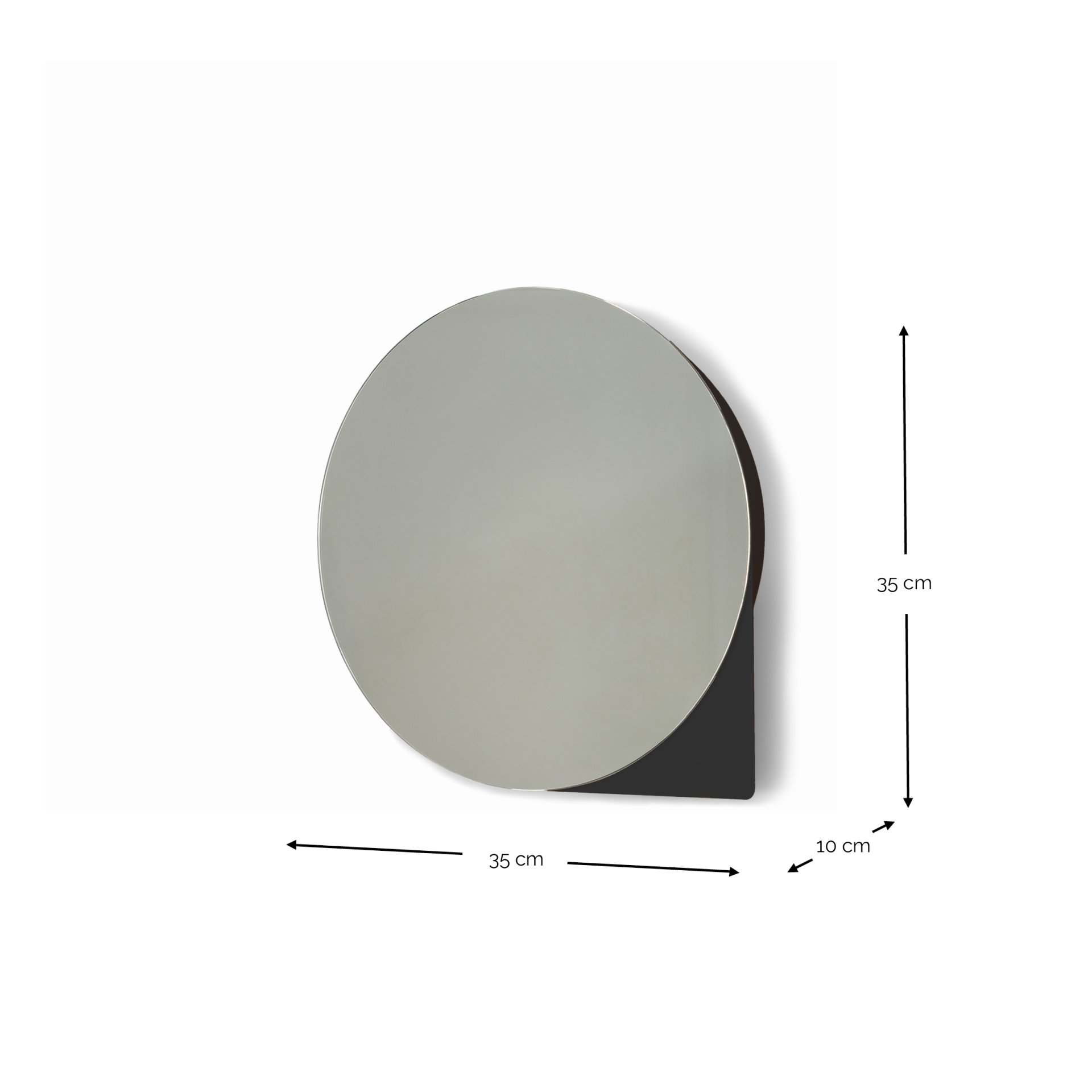 Spinder Design Spiegelschrank Sonnet Small Schwarz