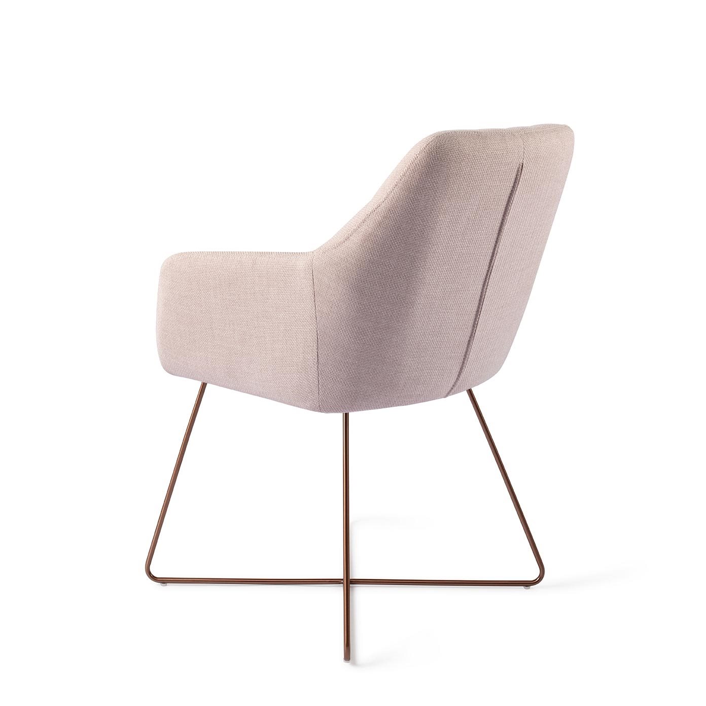 Jesper Home Esszimmerstuhl Noto Petal-Pink Cross Rosa