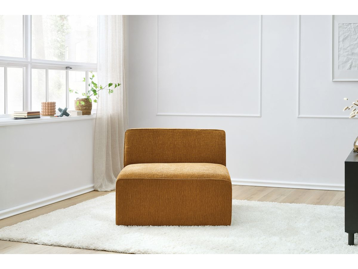 Bobochic Megeve Sofamodul 1-Sitzer Strukturstoff Gelb