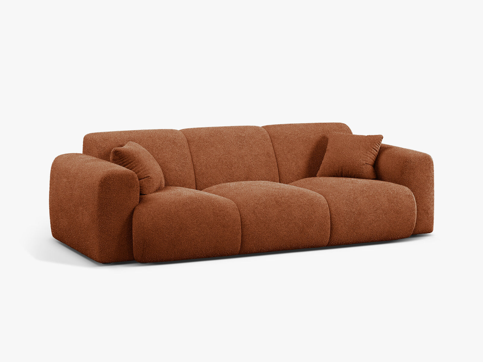 Micadoni Sofa Molino 3-Sitzer Boucle Baloo Braun
