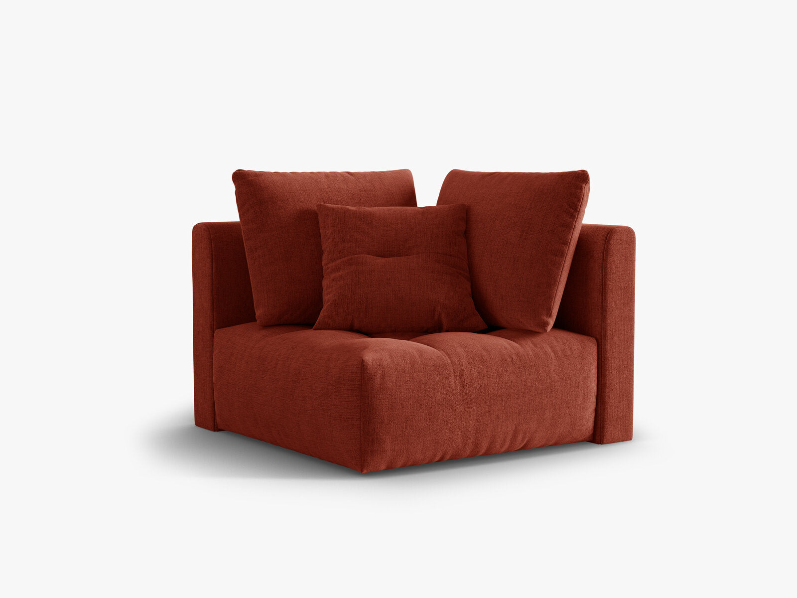 Micadoni Symmetrisches Eckmodul Bloom Strukturierter Stoff Wind Kastanienbraun