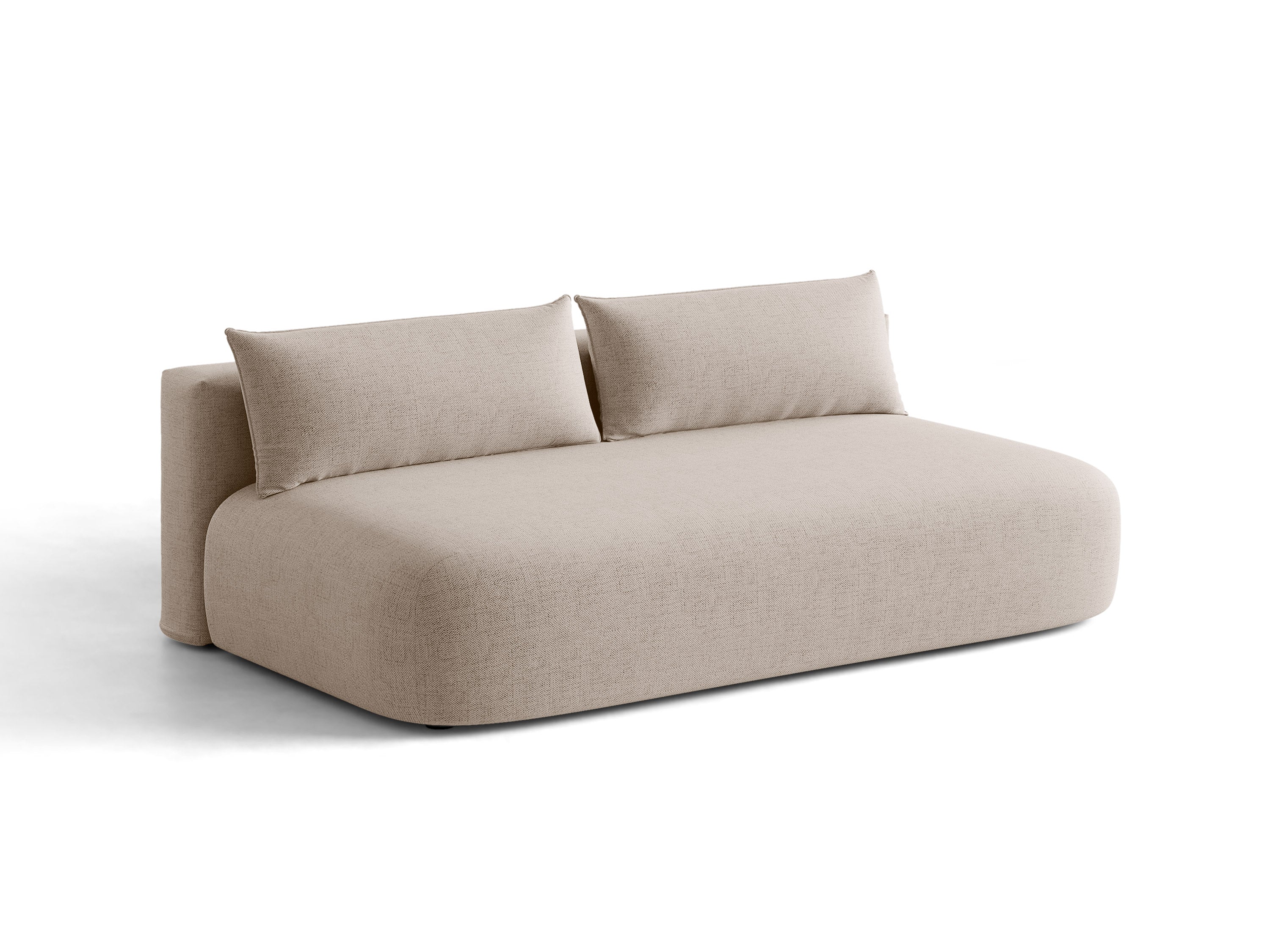 Micadoni Hena Sofa Mit Bettfunktion Und Stauraum Strukturierter Stoff Moly Cappuccino