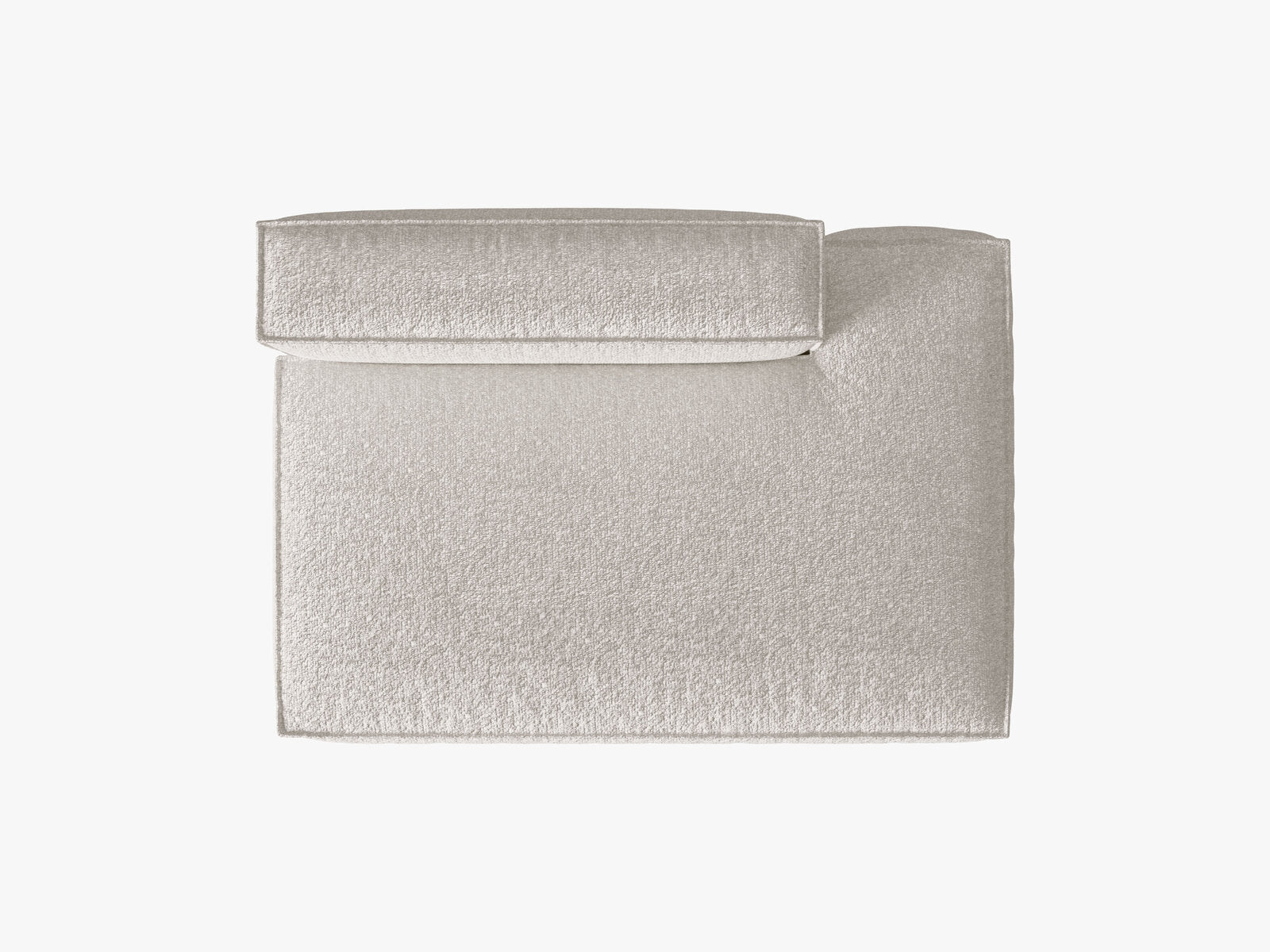Micadoni Modul Nuria 3-Sitzer Rechts Boucle Grau Beige Melange