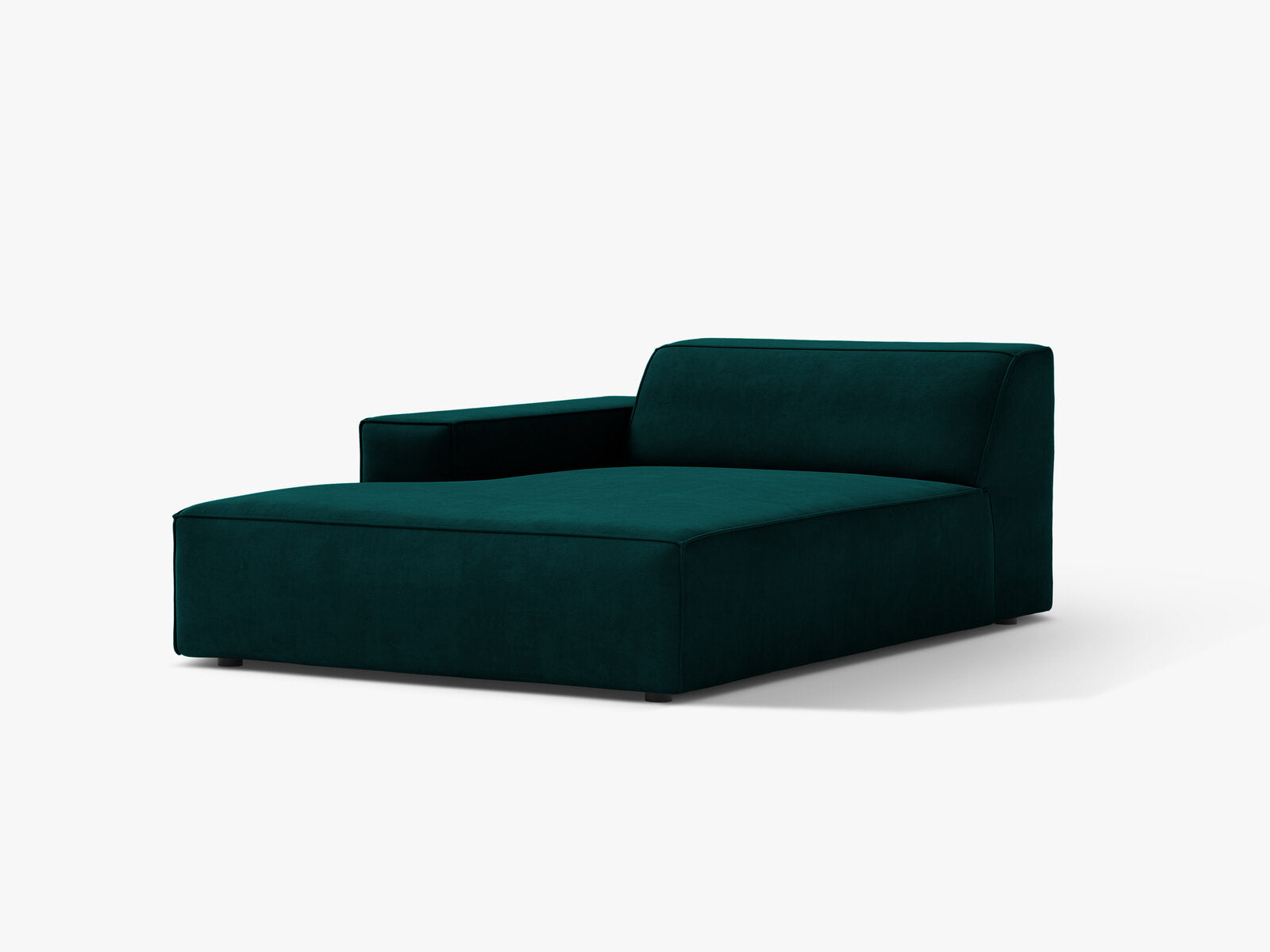 Micadoni Jodie Chaiselongue Links Samt Venus Dunkelpetrol