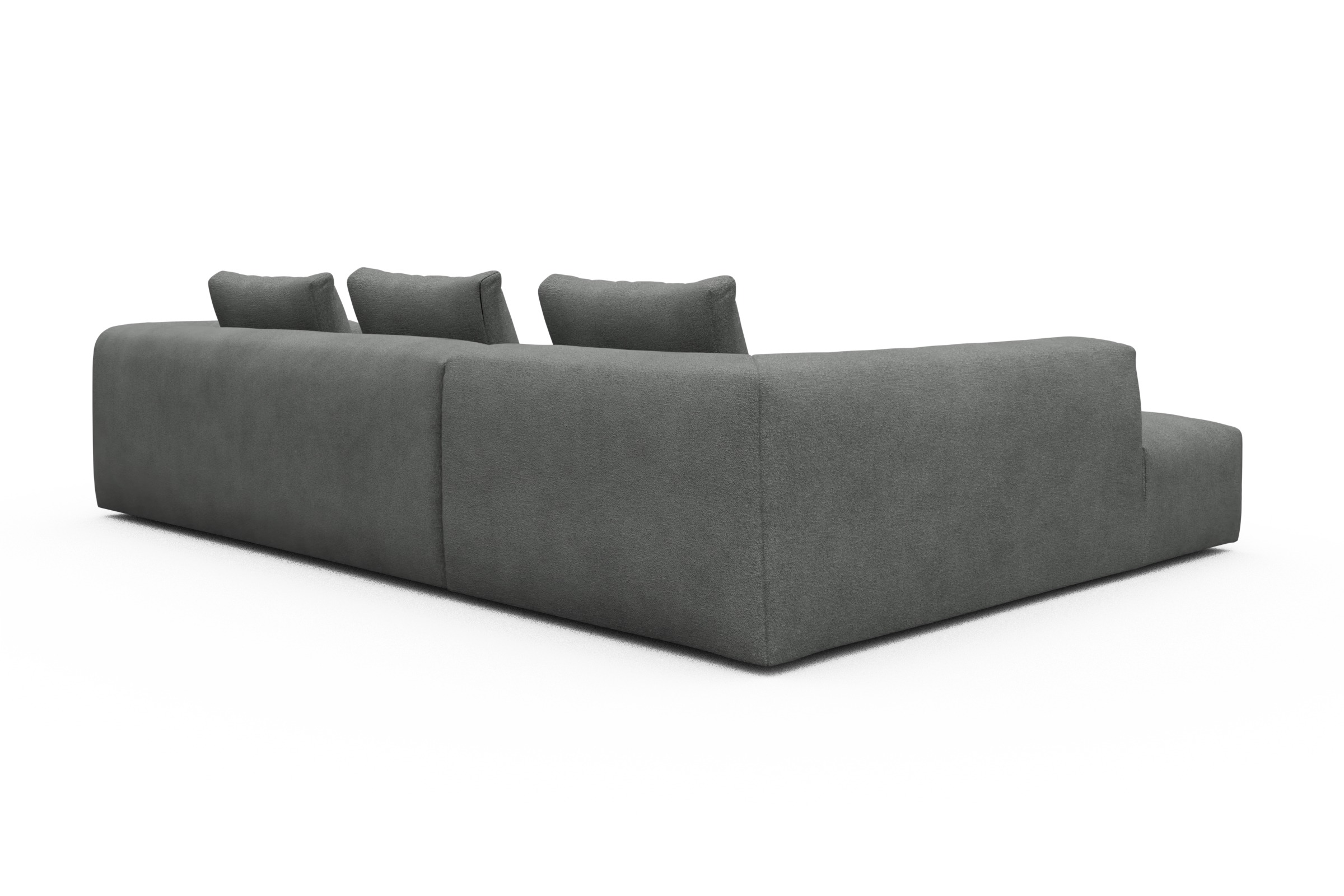 Ecksofa Fred Relax-Ecke links mit 2,5-Sitzer Boucle-Ash-Grey