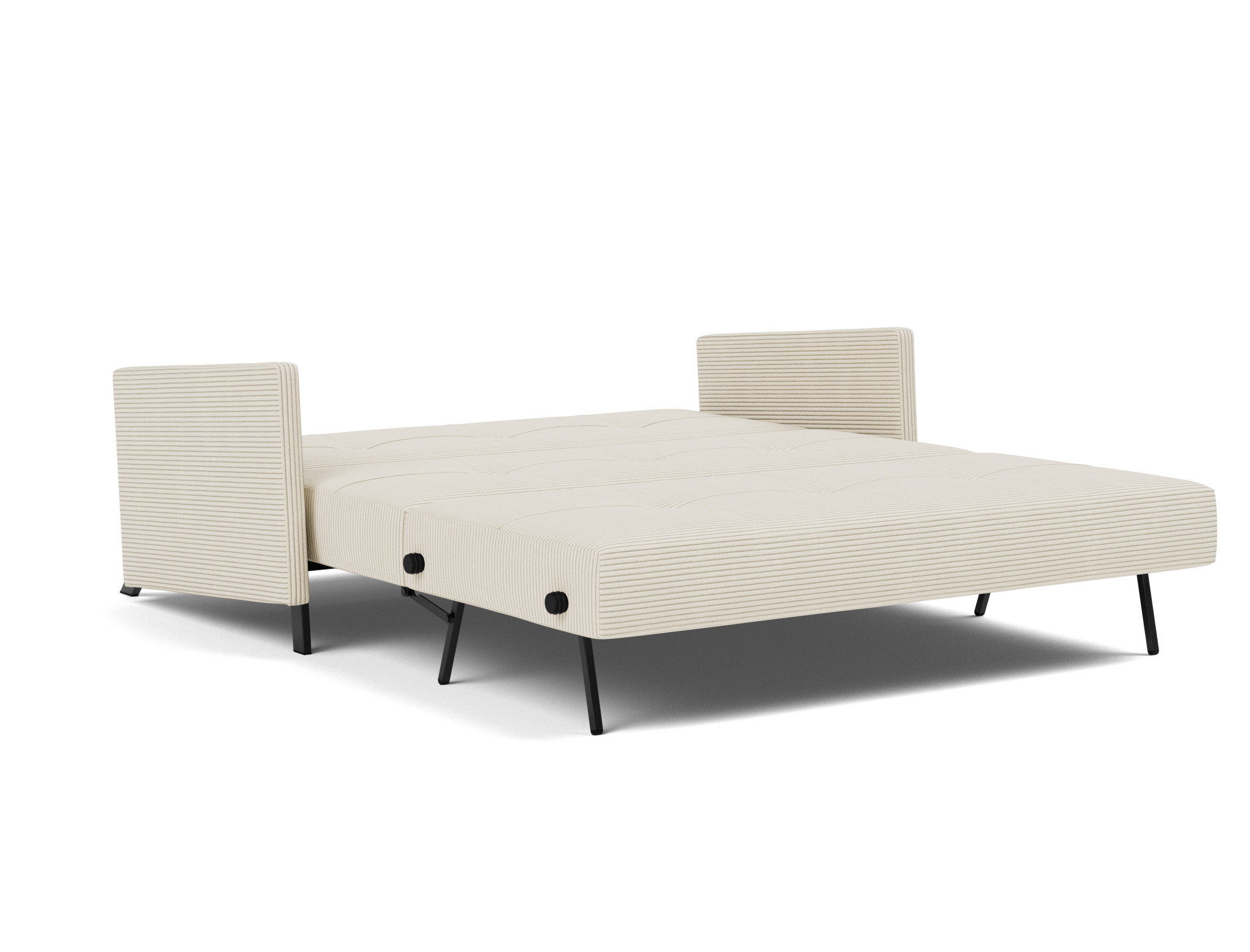 Schlafsofa Cubed mit Armlehnen 160 Kord Corduroy 594-Ivory
