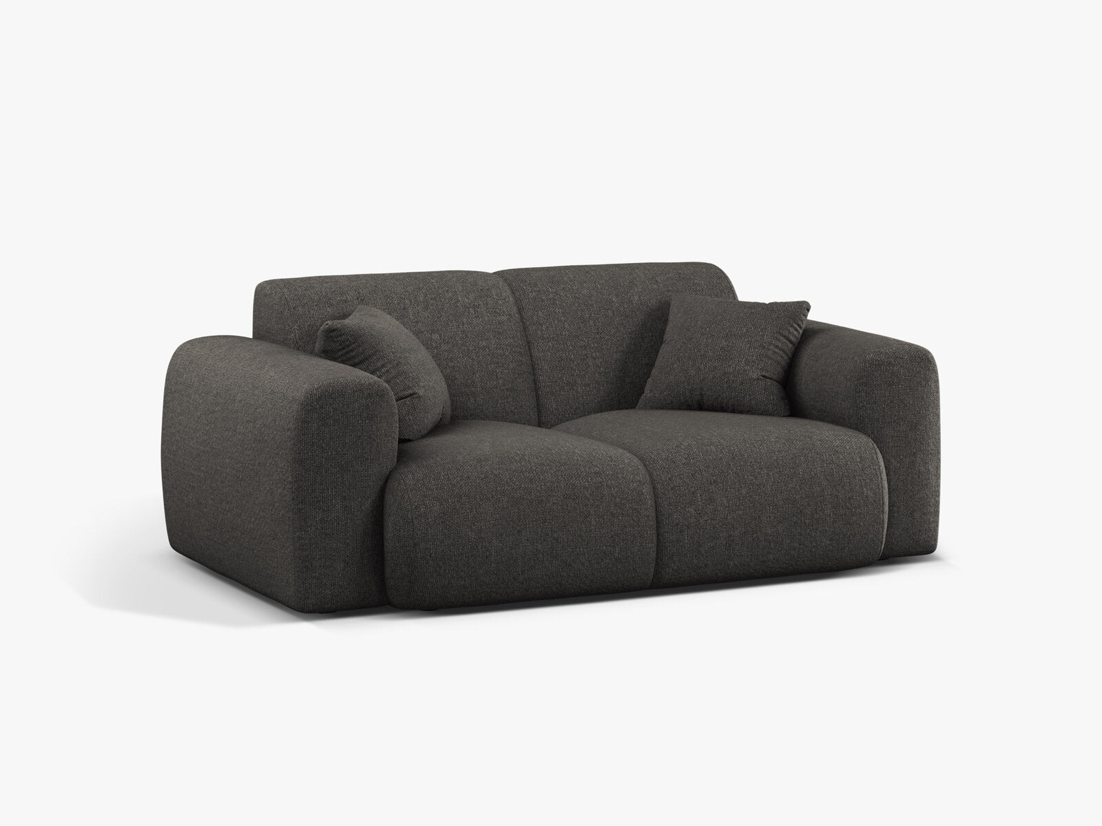 Micadoni Sofa Molino 2-Sitzer Chenille Eden Dunkelgrau