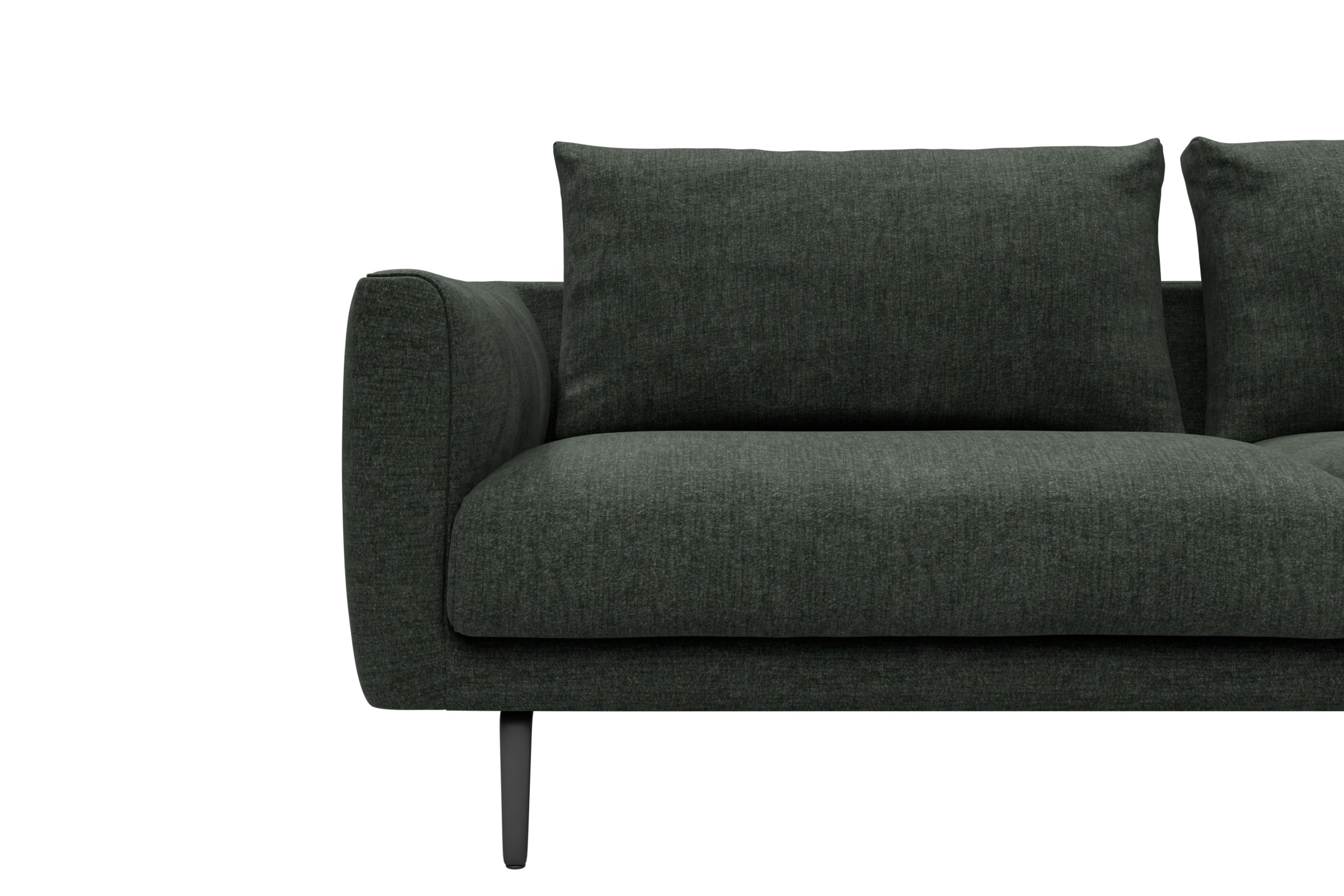 Ecksofa Karl Relax-Ecke rechts mit 2,5-Sitzer Aivi-Pine-Green