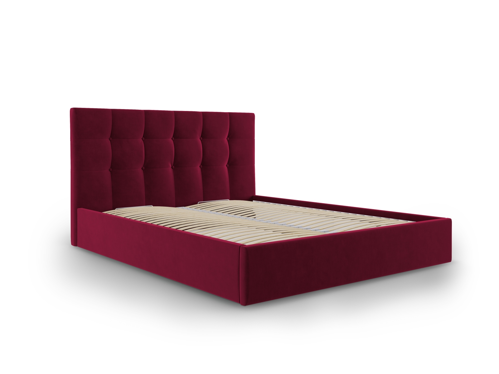 Micadoni Bett Phaedra Samt Matt Velvet Dunkelrot 160x200