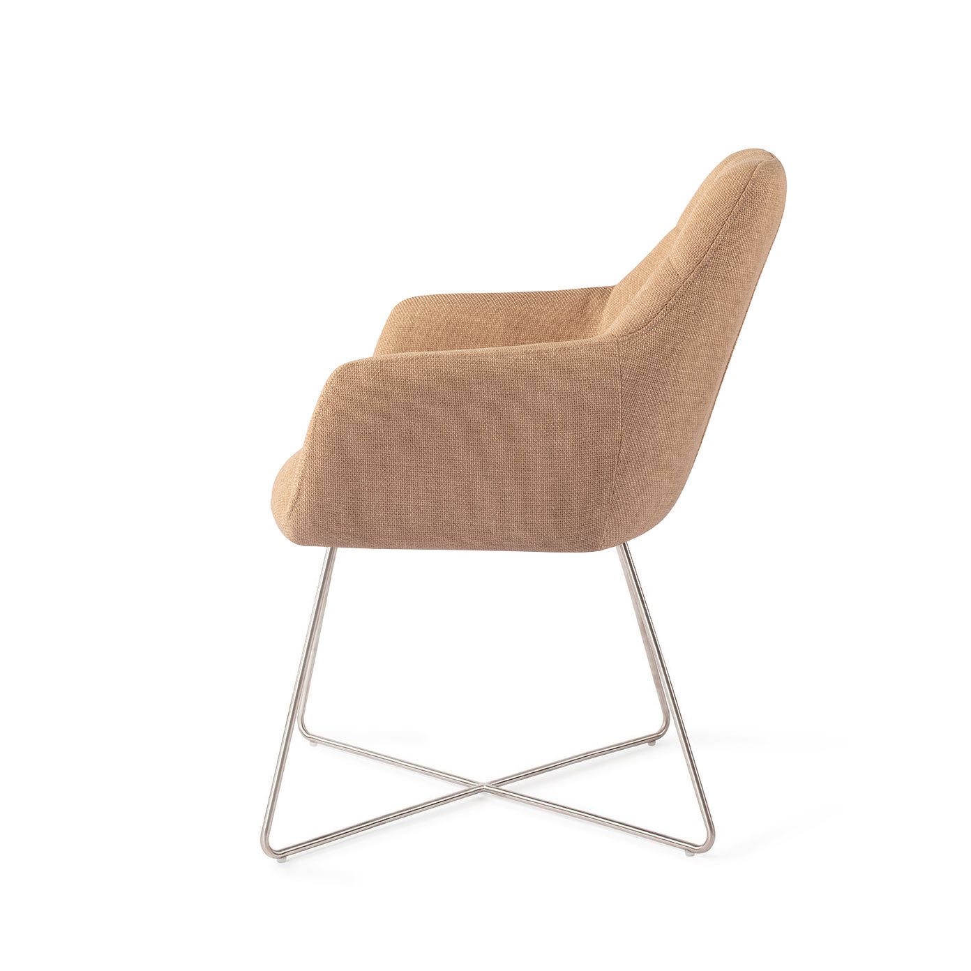 Jesper Home Esszimmerstuhl Noto Toasted-Toffee Cross Stahl