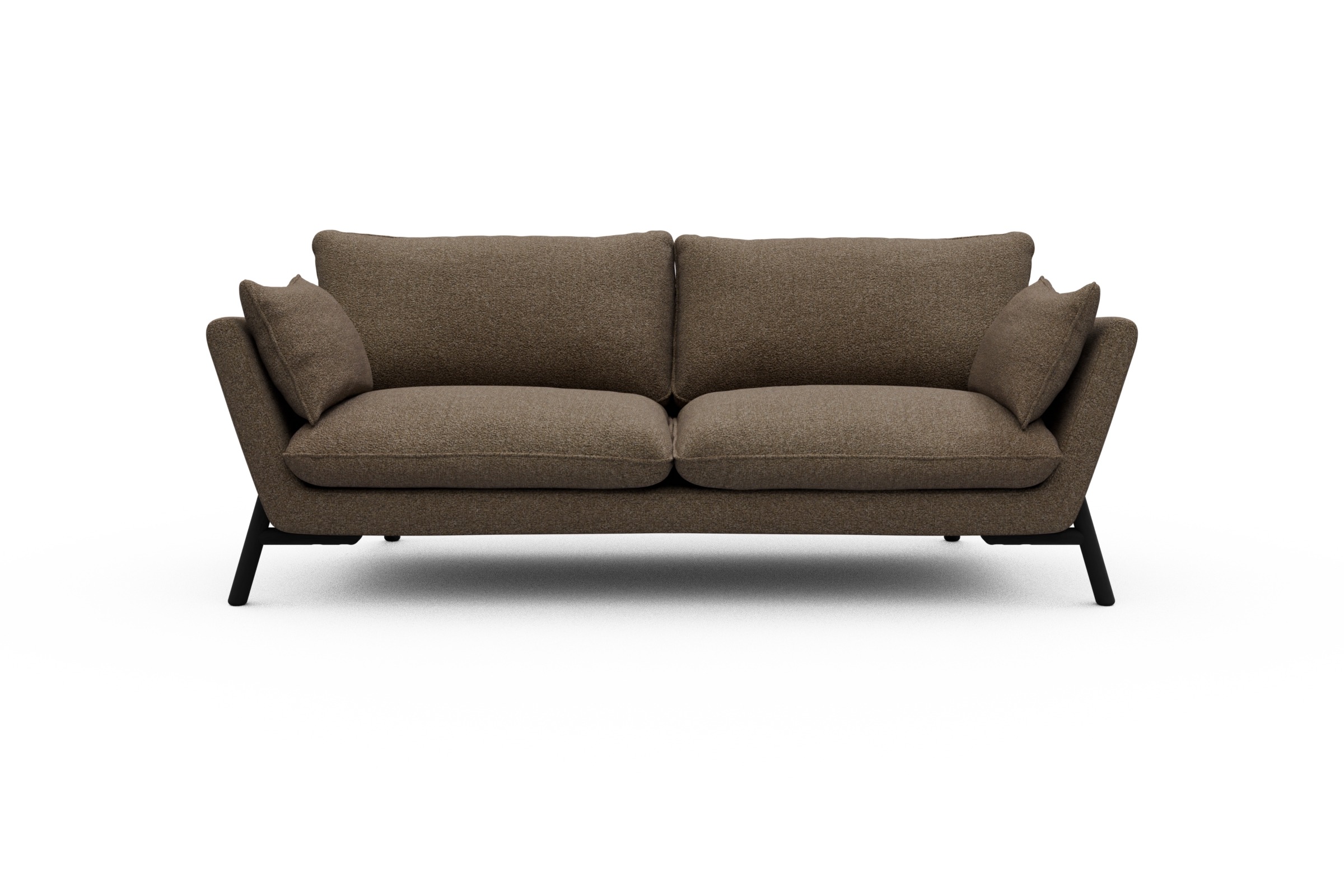 Skandi Home Sofa Emil 3-Sitzer Beinfarbe Eiche Schwarz Aivi-Khaki-Brown moebelfaktor