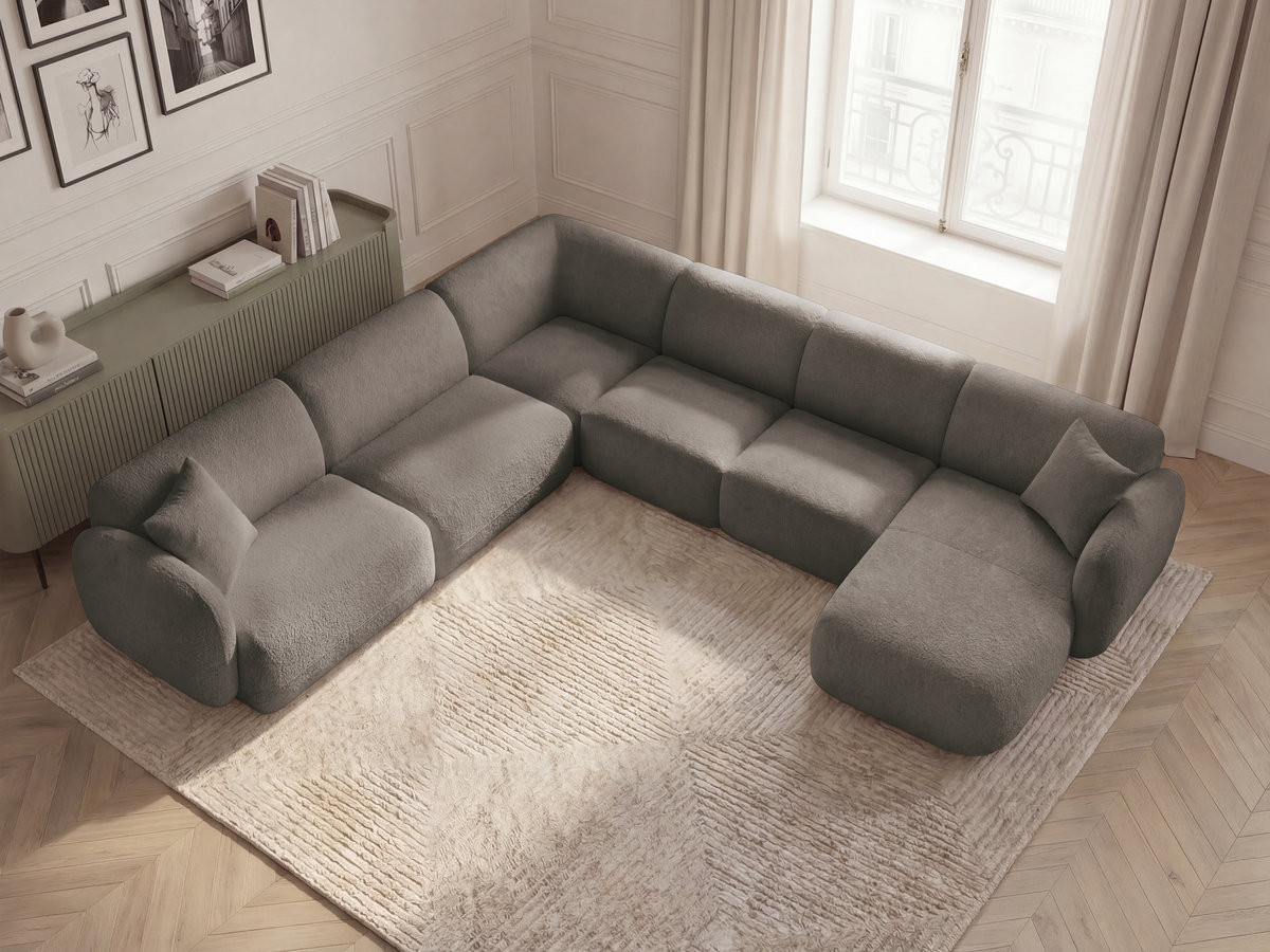 Bobochic Anda Wohnlandschaft Chenille Taupe Ecke links