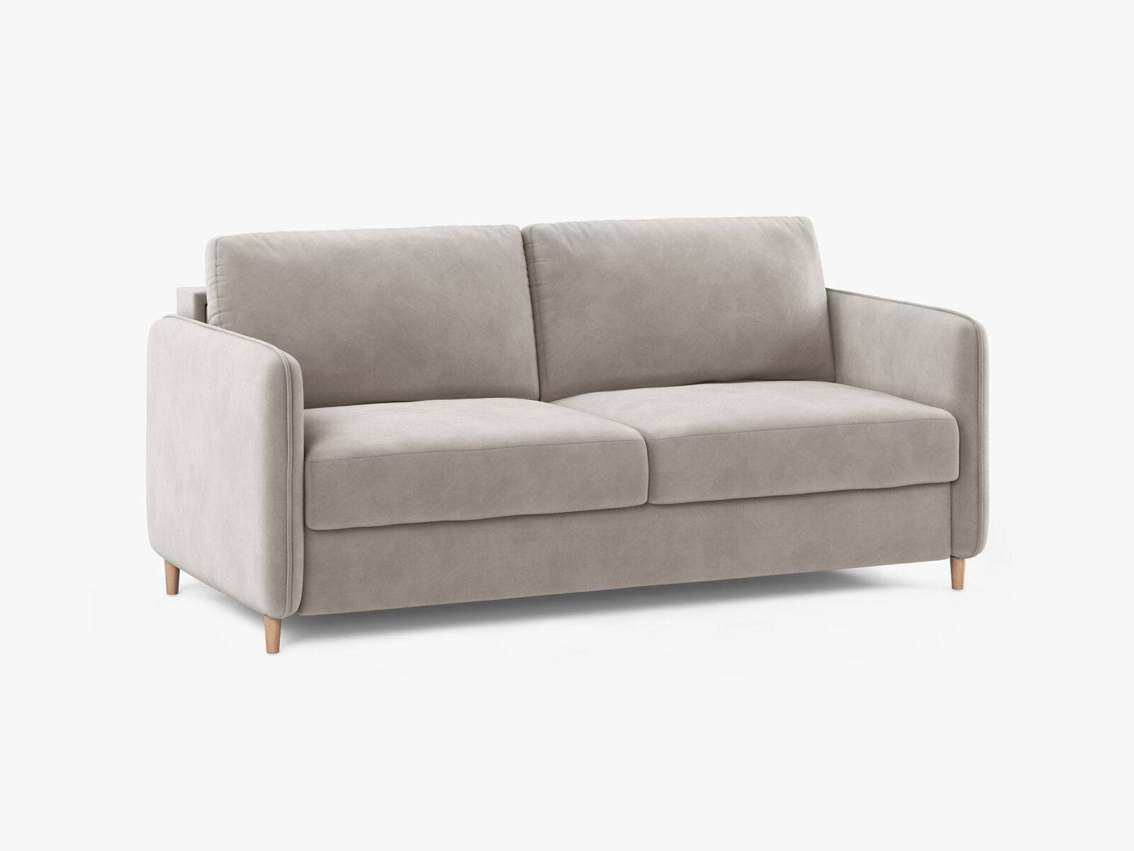 Micadoni Sofa mit Schlaffunktion Simo 3-Sitzer Samt Salvador Beige