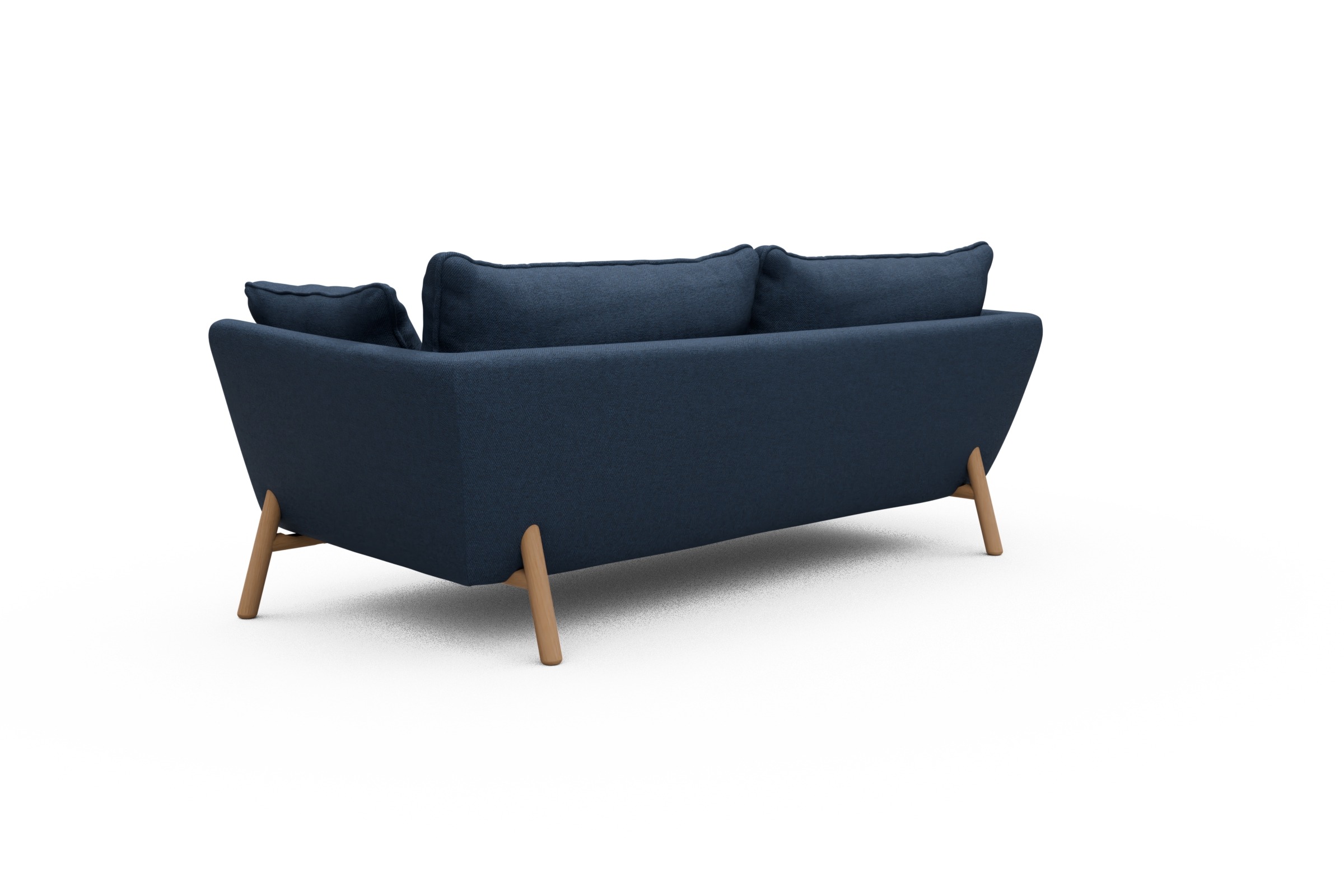 Sofa Emil PREMIUM 3-Sitzer Beinfarbe Eiche Natur Weda-Blue