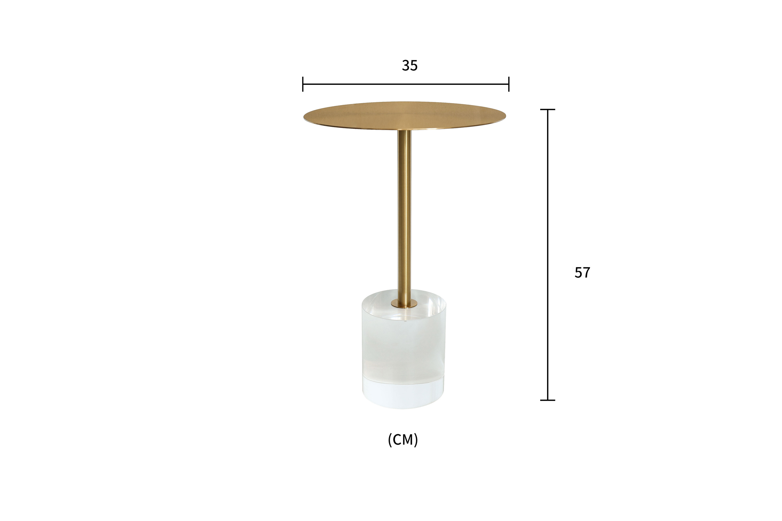 Livin Hill Beistelltisch Modig Gold und Transparent M28