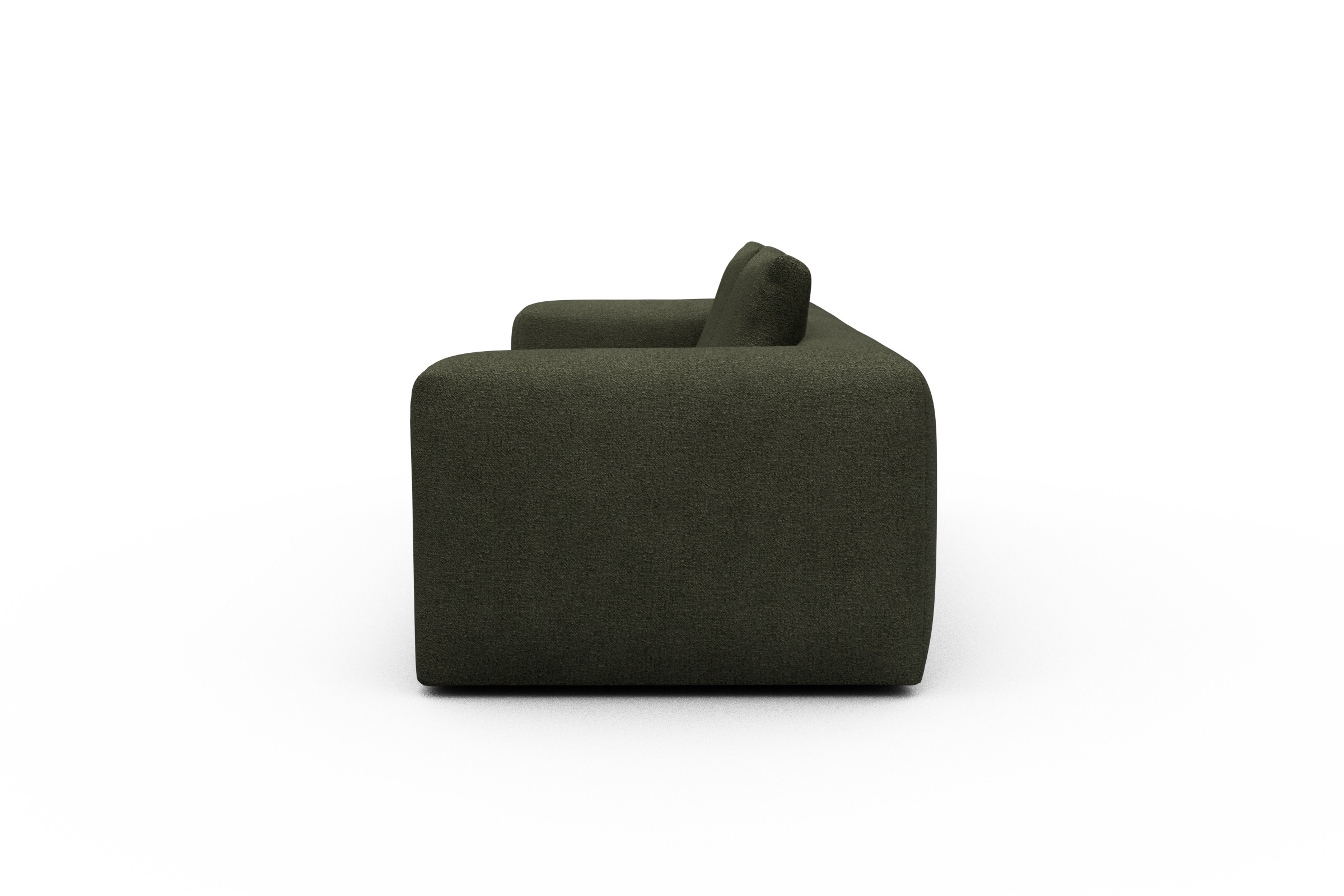 Sofa Fred 3-Sitzer Boucle-Forest-Green
