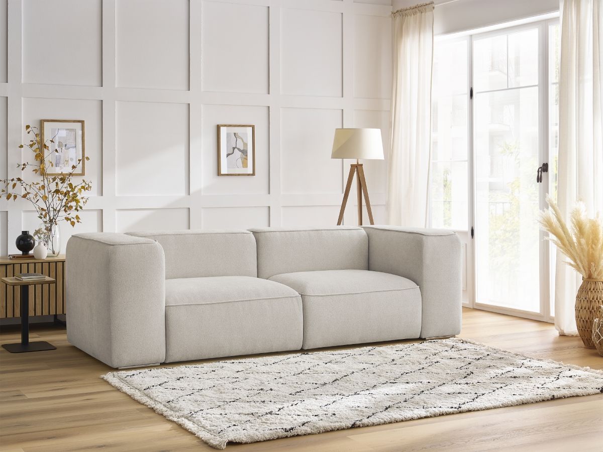 Bobochic Zephyr Sofa 2-Sitzer Strukturstoff Beige