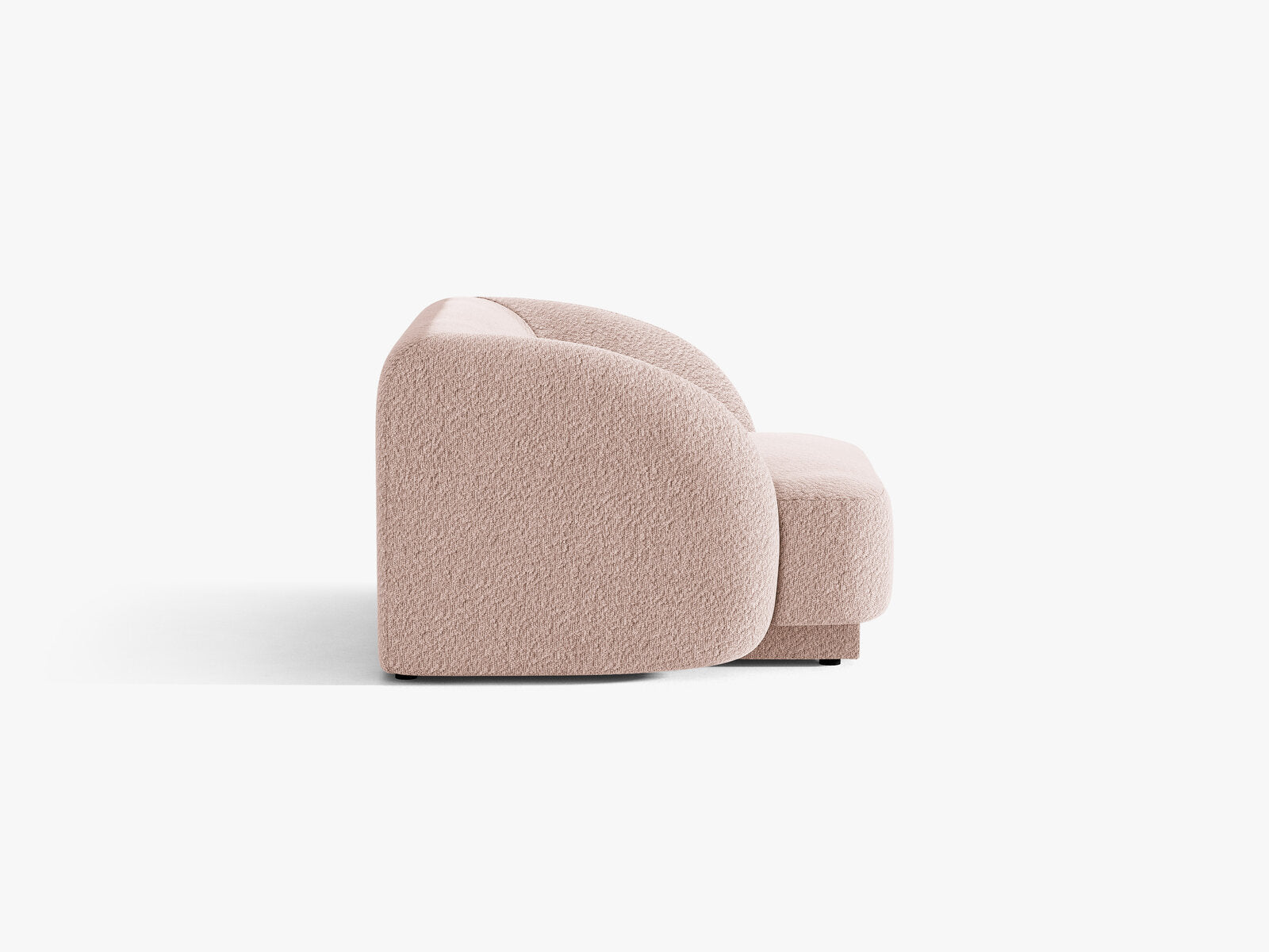 Micadoni Sessel Miley 1-Sitzer Boucle Baloo Puderrosa