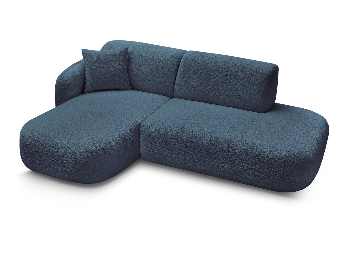 Bobochic Anda Ecksofa 241 × 163 cm Chenille Hellblau Ecke links