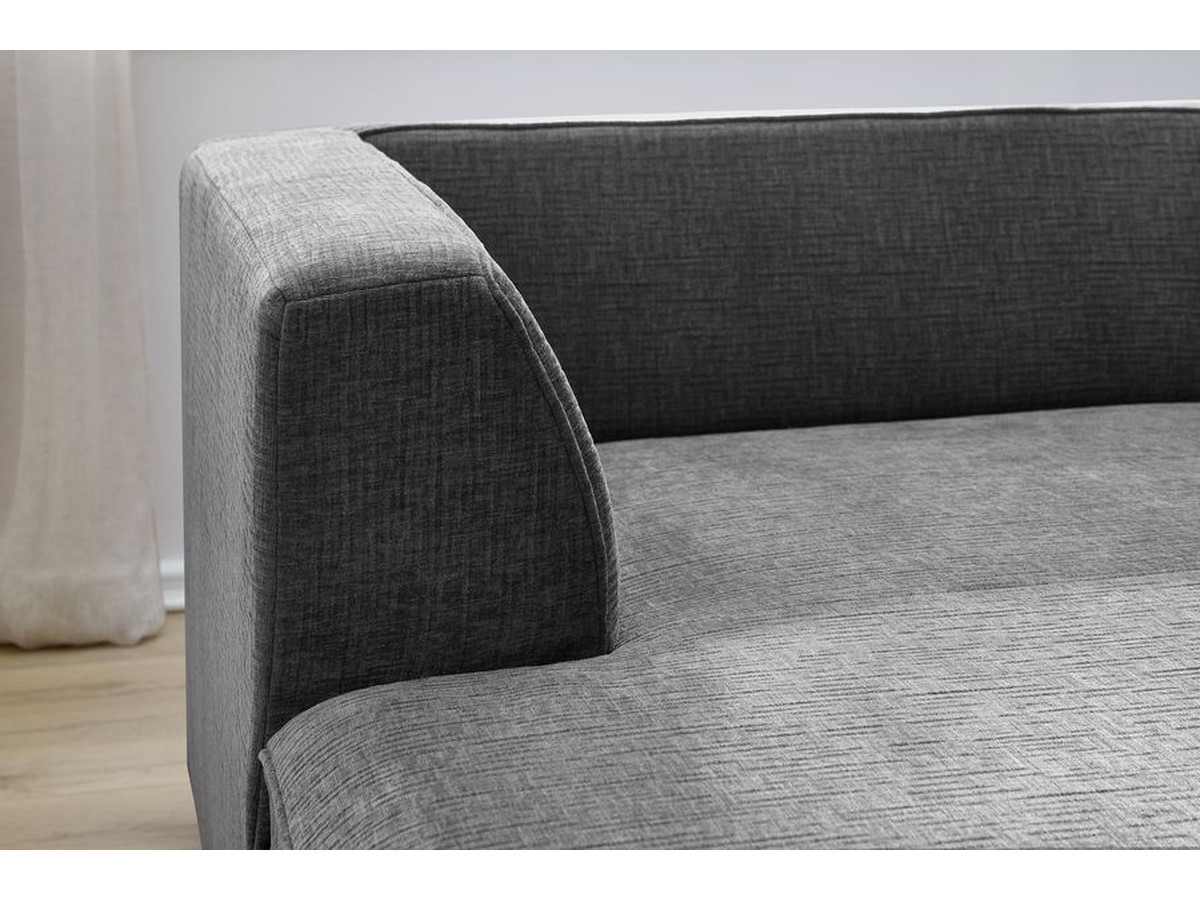 Bobochic Megeve Ecksofa Strukturstoff Dunkelgrau Ecke links