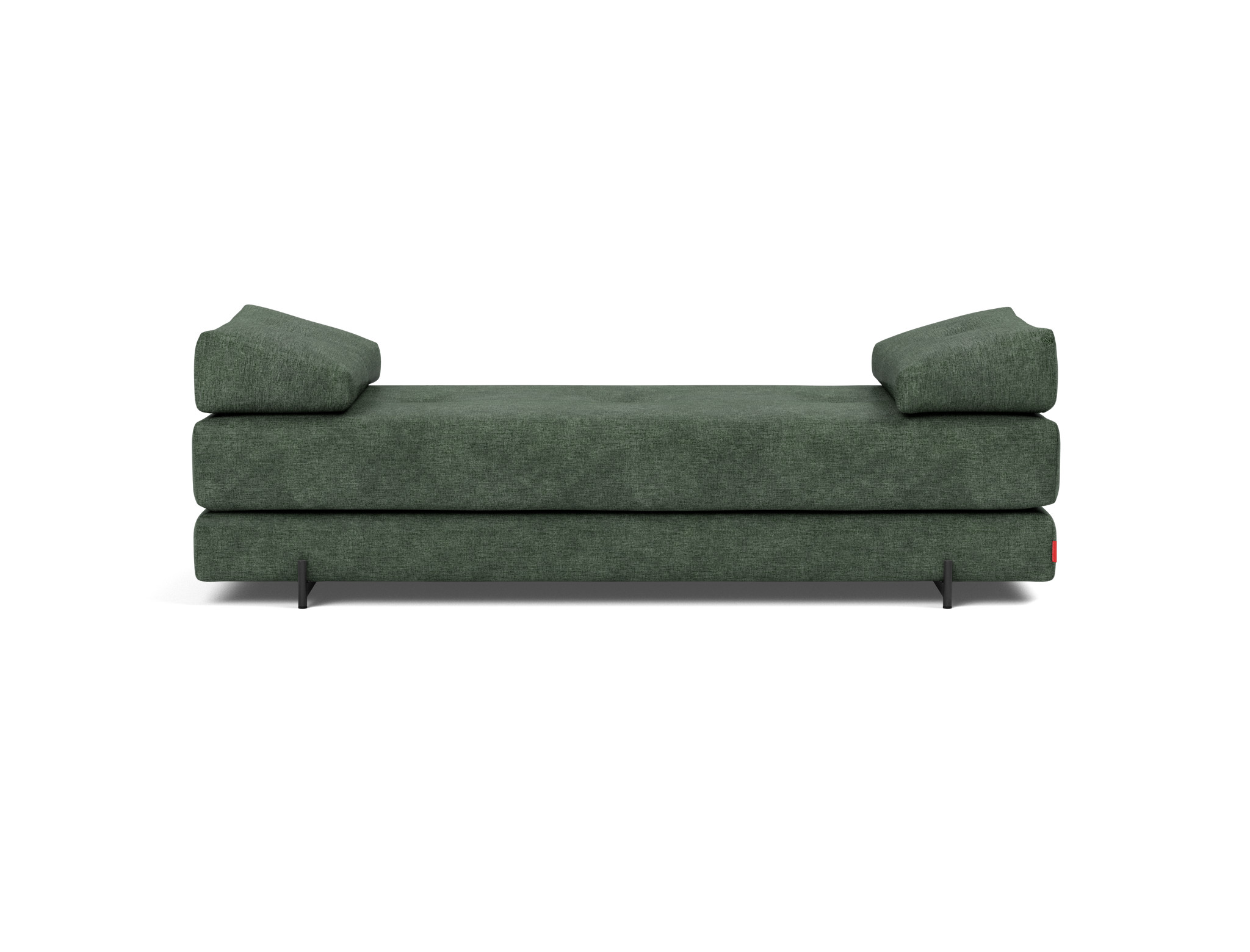 Tagesbett Sigmund Flachgewebe Avella 281-Pine-Green Beine Indu schwarz
