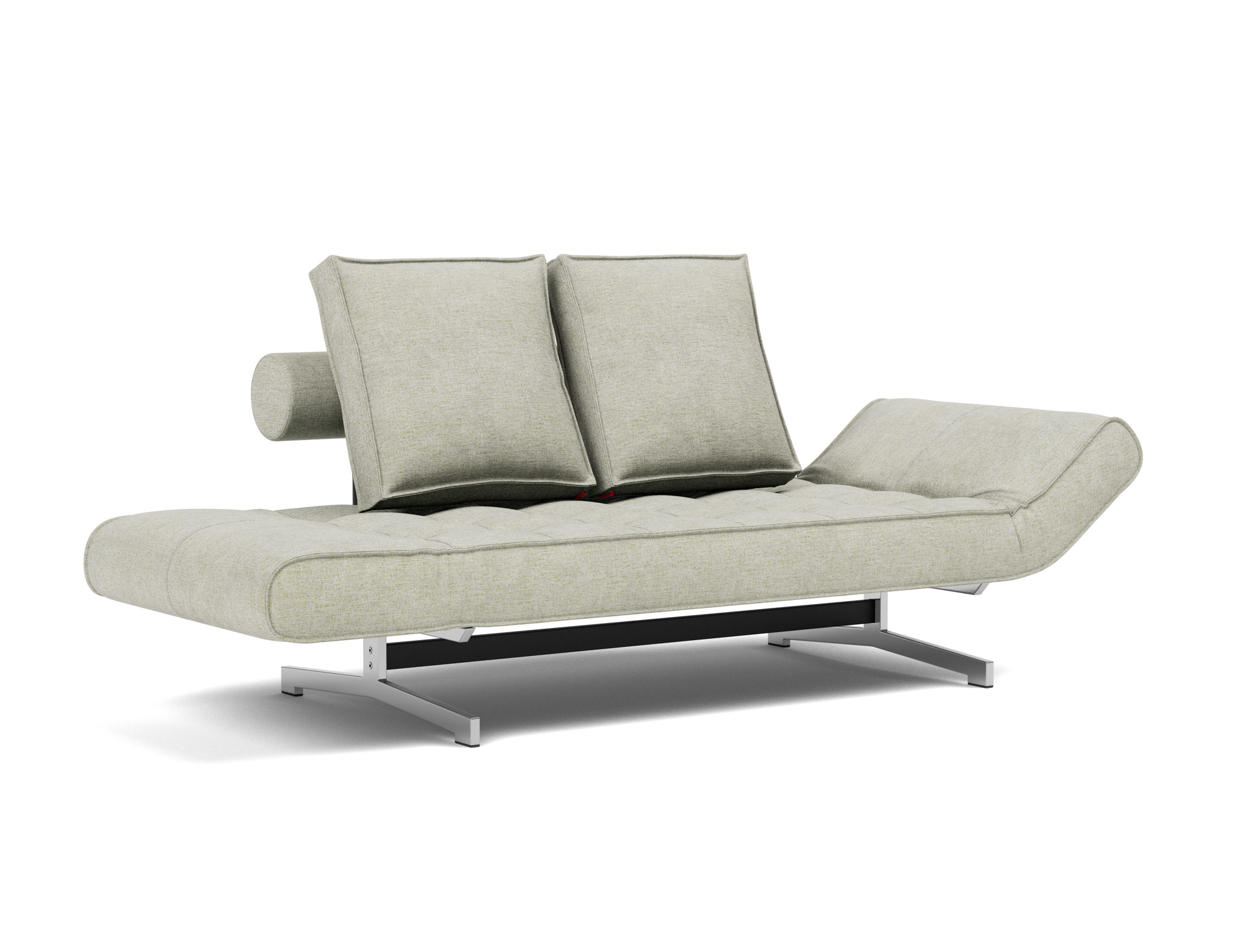 Tagesbett Ghia Flachgewebe Avella 280-Sand Beine Chrom