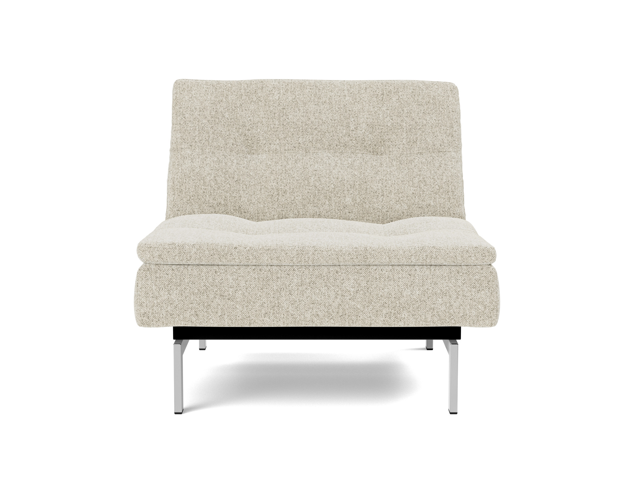 Sessel Dublexo Strukturierter Stoff Taura 357-Off-White Beine Chrom