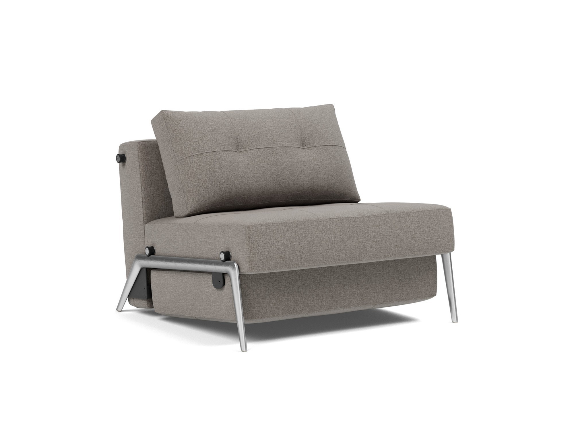 Schlafsessel Cubed 90 Flachgewebe Mixed Dance 521-Grey Beine Aluminium