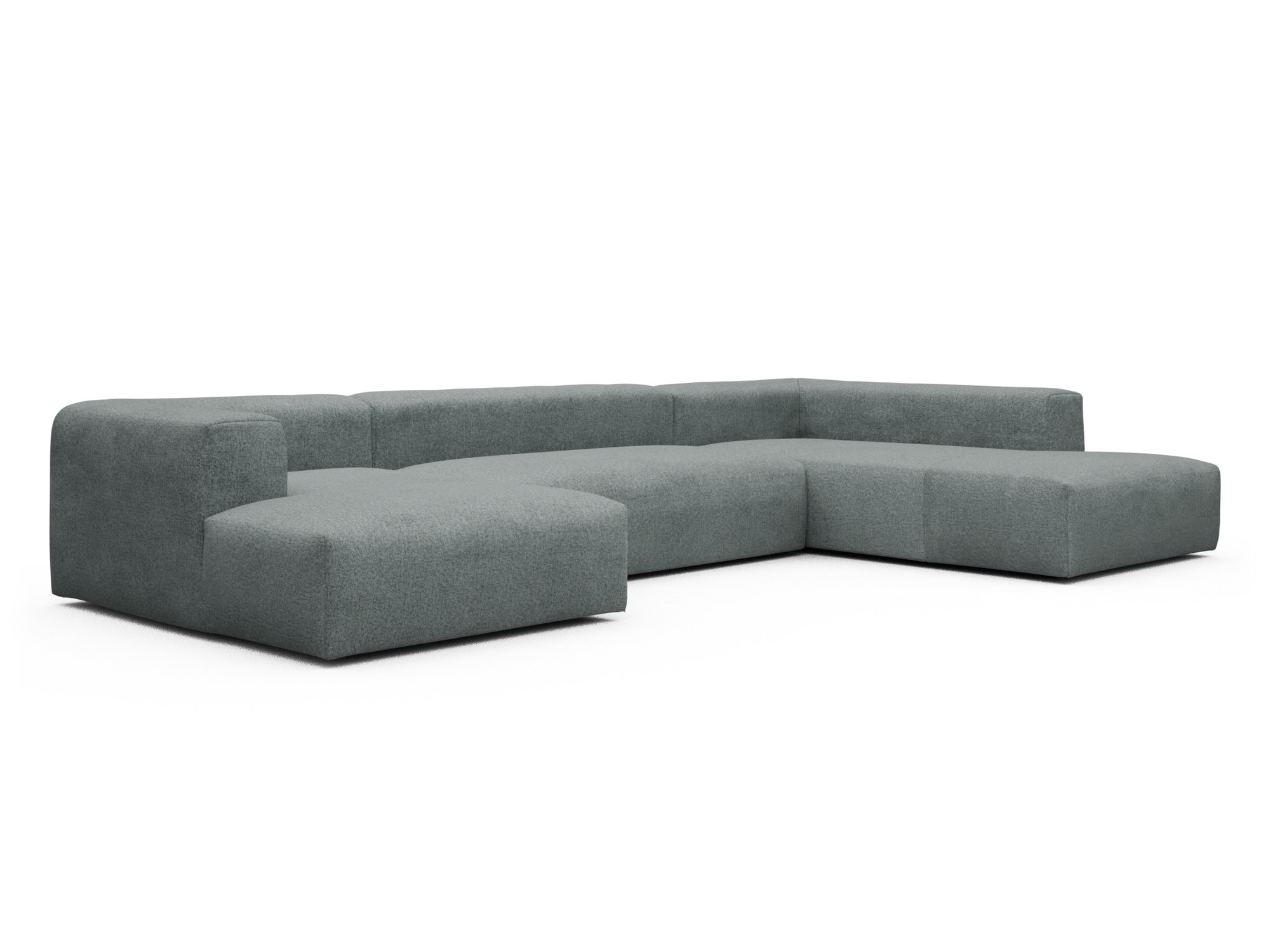 Skandi Home Wohnlandschaft Fred Relax-Ecke rechts mit 2-Sitzer und Chaiselongue links Casone-Light-Mixed-Green moebelfaktor