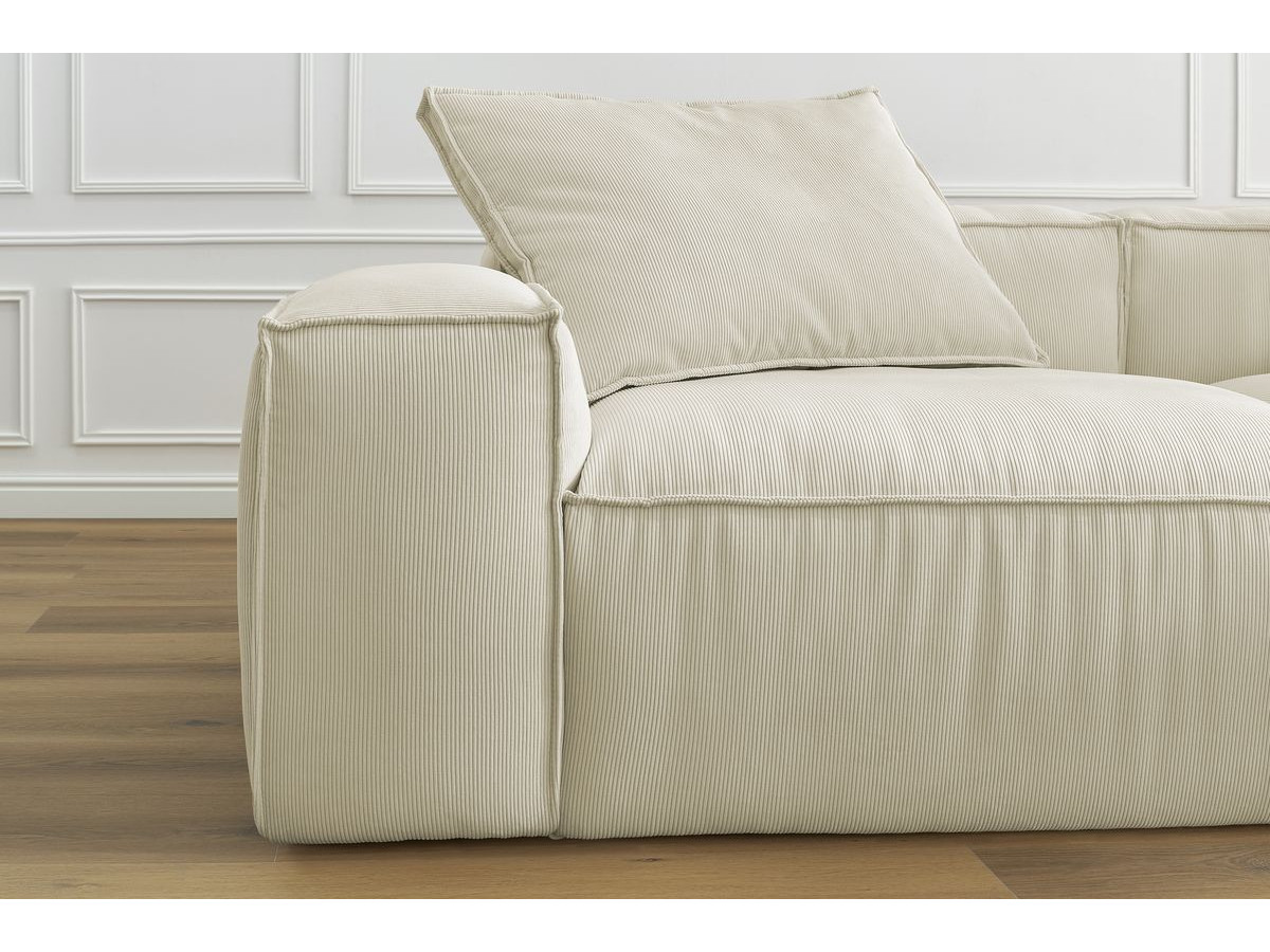 Bobochic Boheme Sofa 3-Sitzer Cordsamt Beige