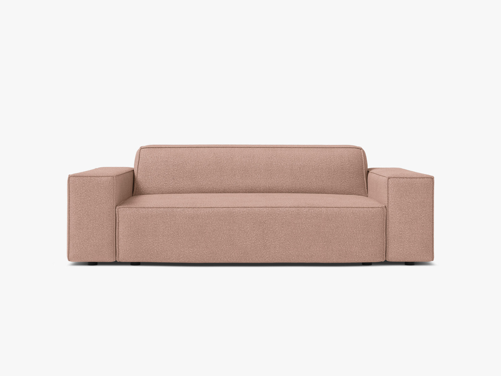 Micadoni Jodie Sofa 2-Sitzer Boucle Baloo Puderrosa