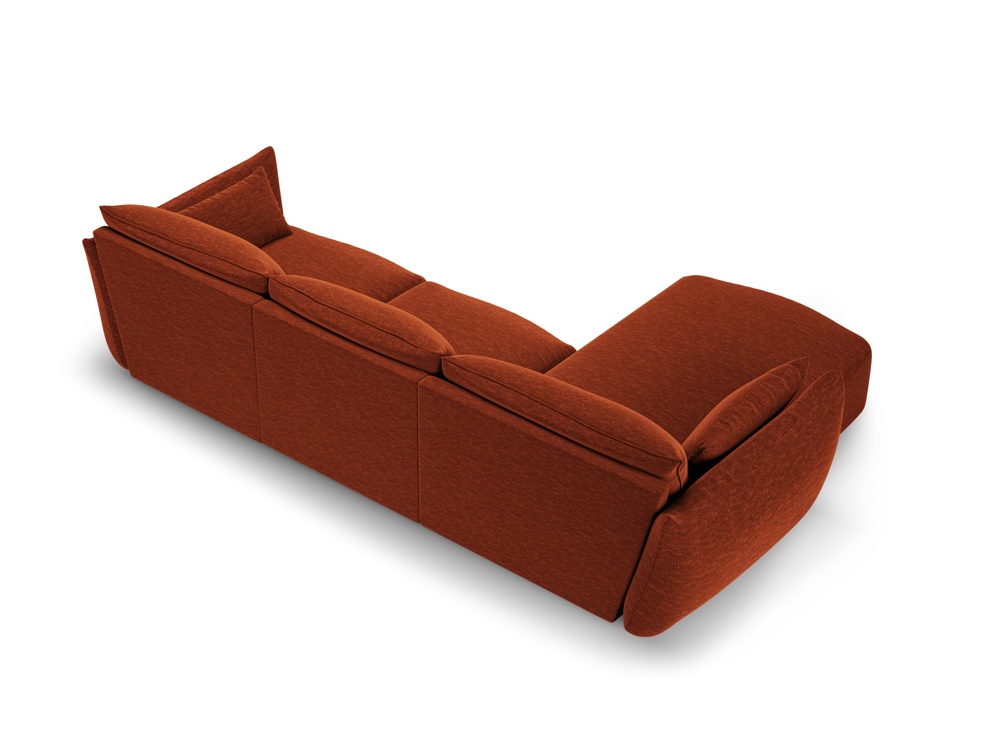 Cosmopolitan Design Ecksofa Matera 5-Sitzer Chenille Eden Ziegel Links