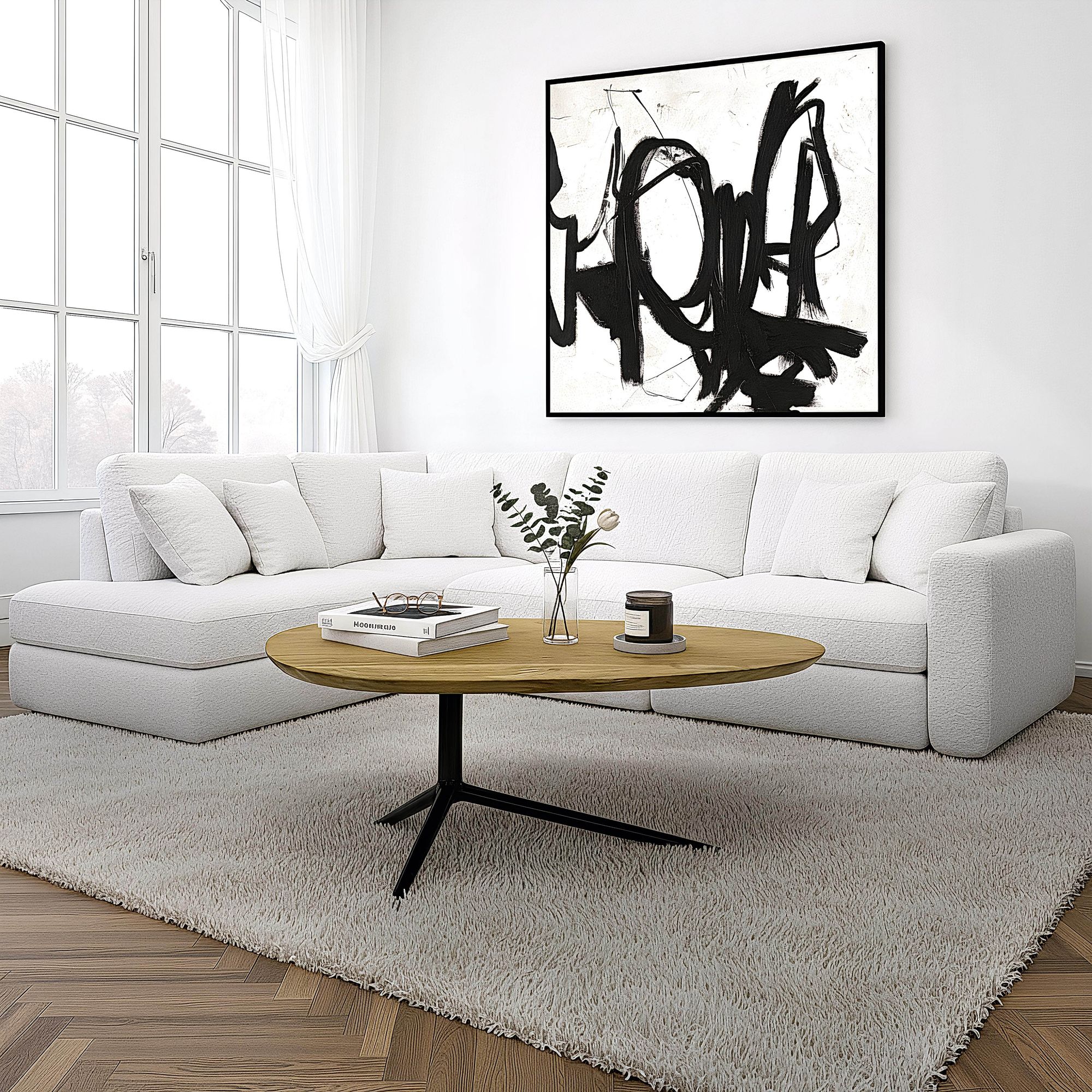 Couchtisch Setermoen Akazie Massivholz 87 × 50 × 36 cm