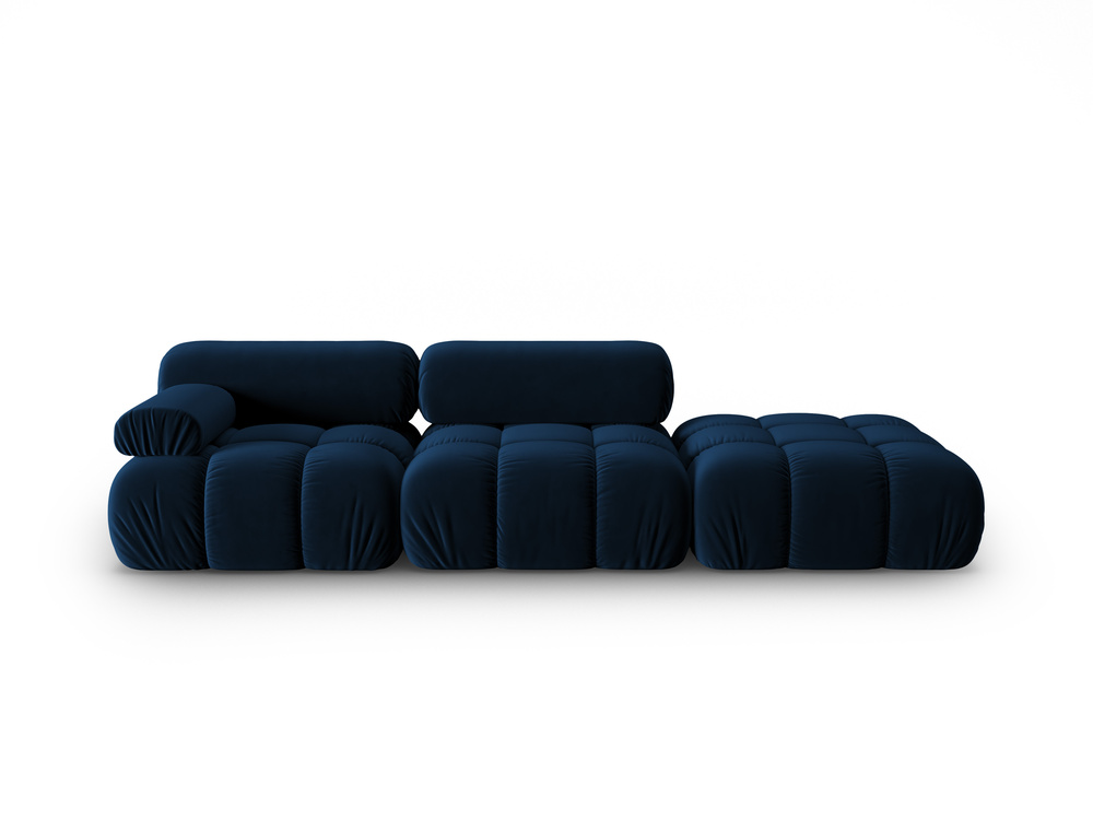 Cosmopolitan Design Modulares Sofa Cortina 4-Sitzer Samt Bluvel Königsblau Rechts